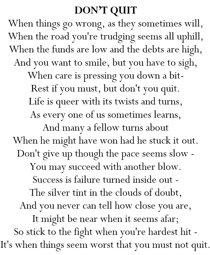 Don't Quit