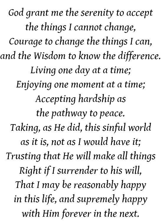 Serenity Prayer - Extended