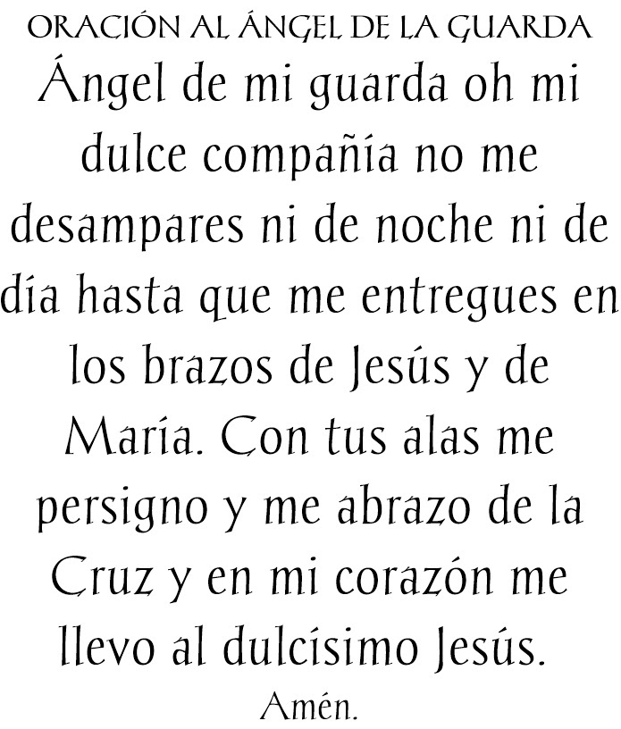 Oracion al angel de la guarda