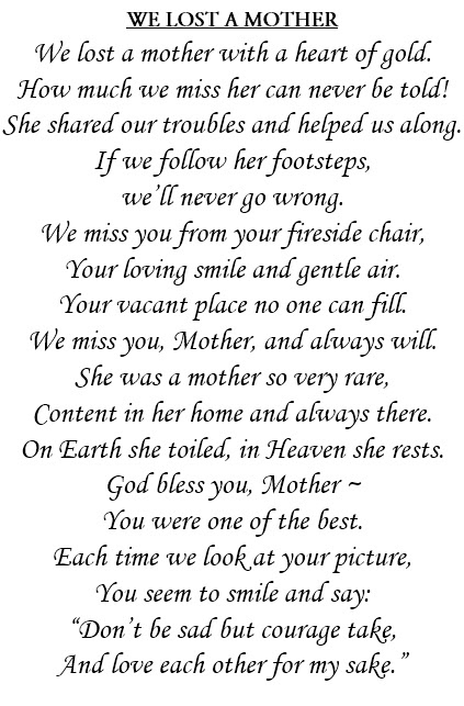 We Lost A Mother