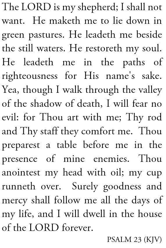 Psalm 23 - KJV