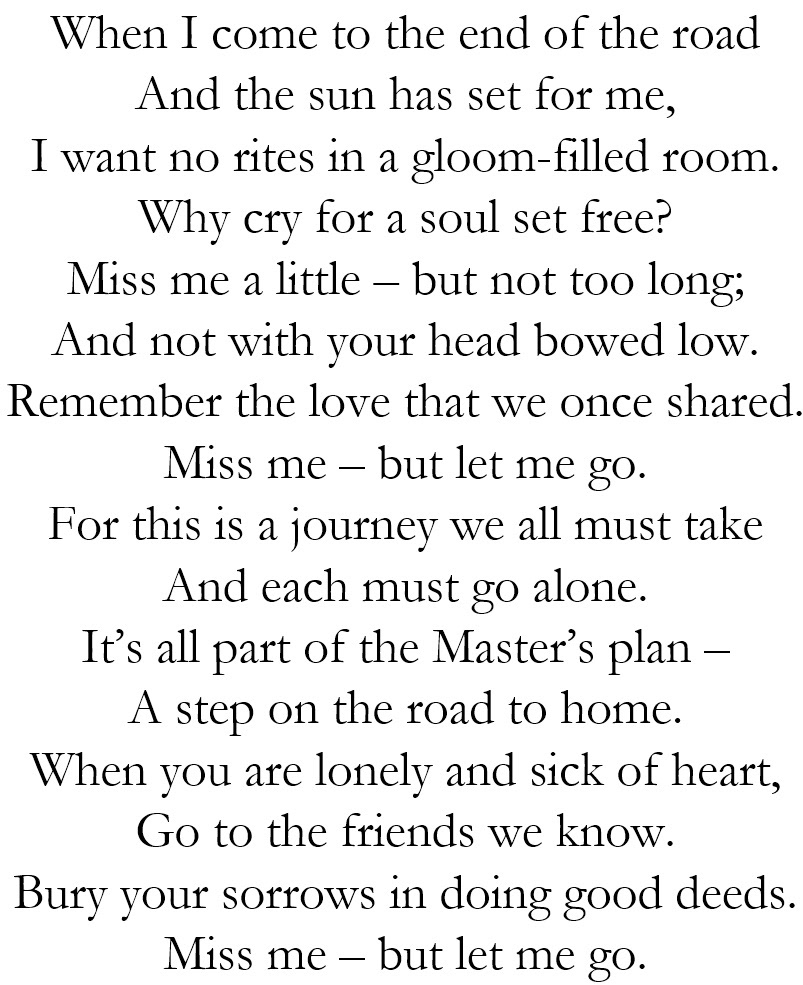 Miss Me, But Let Me Go