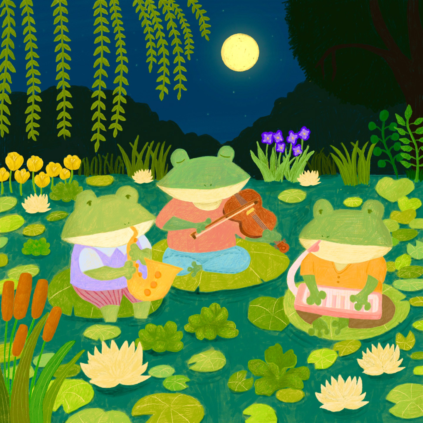 a summer night's ensemble / digital drawing