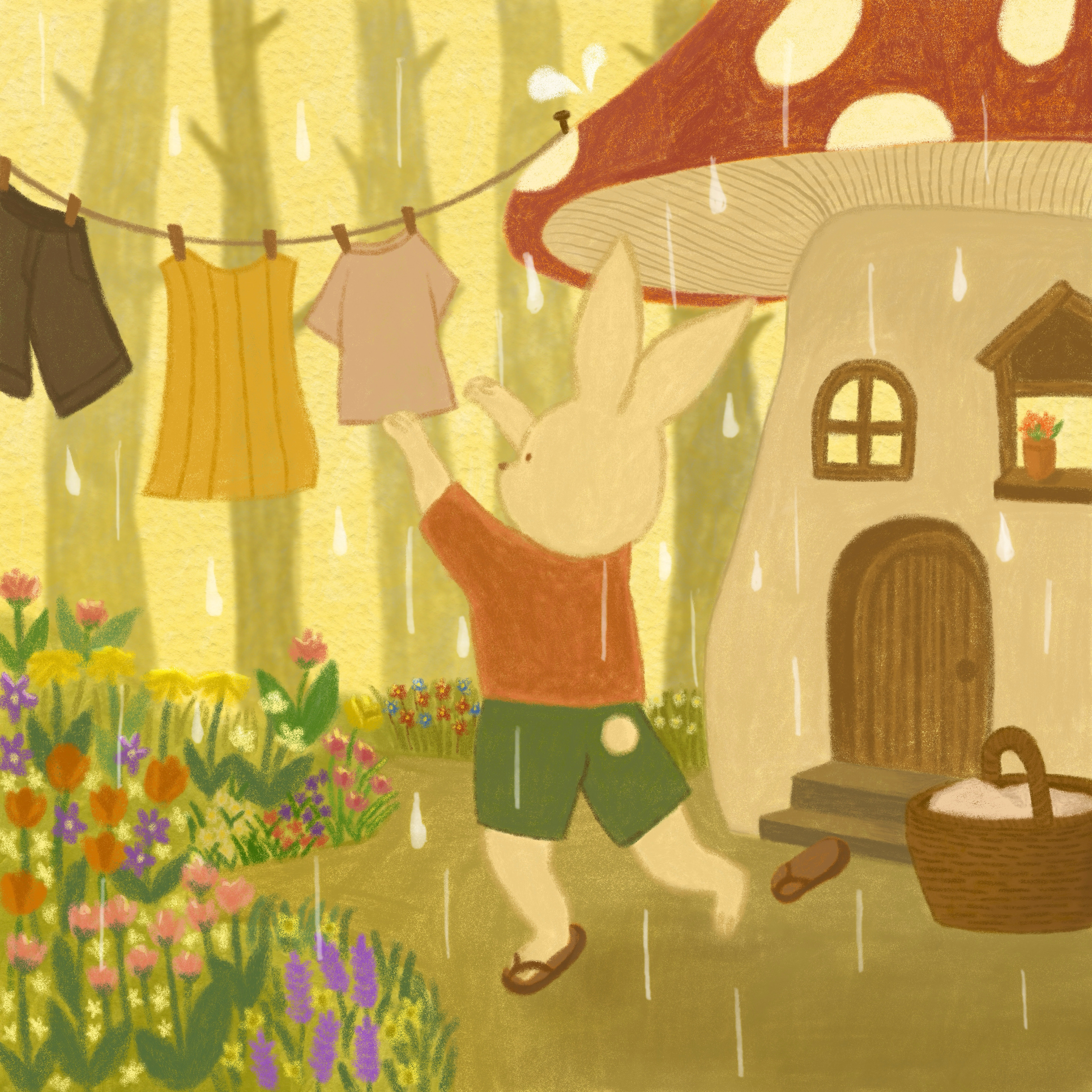 Laundry,quick! / Digital drawing
