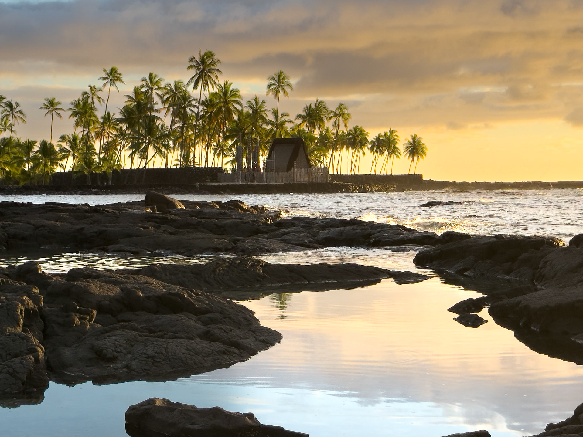 Pu’uhonua o Honaunau National Historic Park from Two Step Beach