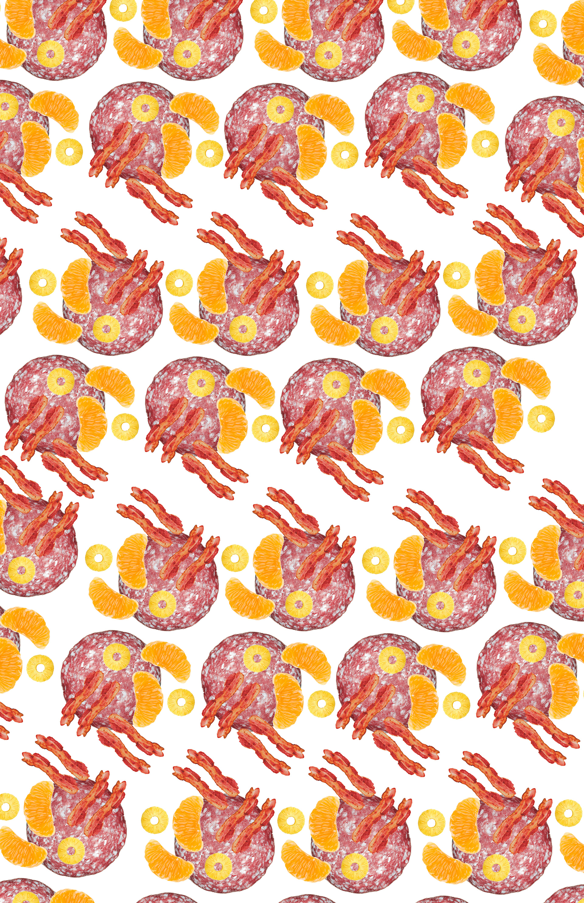 "Food as Shapes, White", 2019