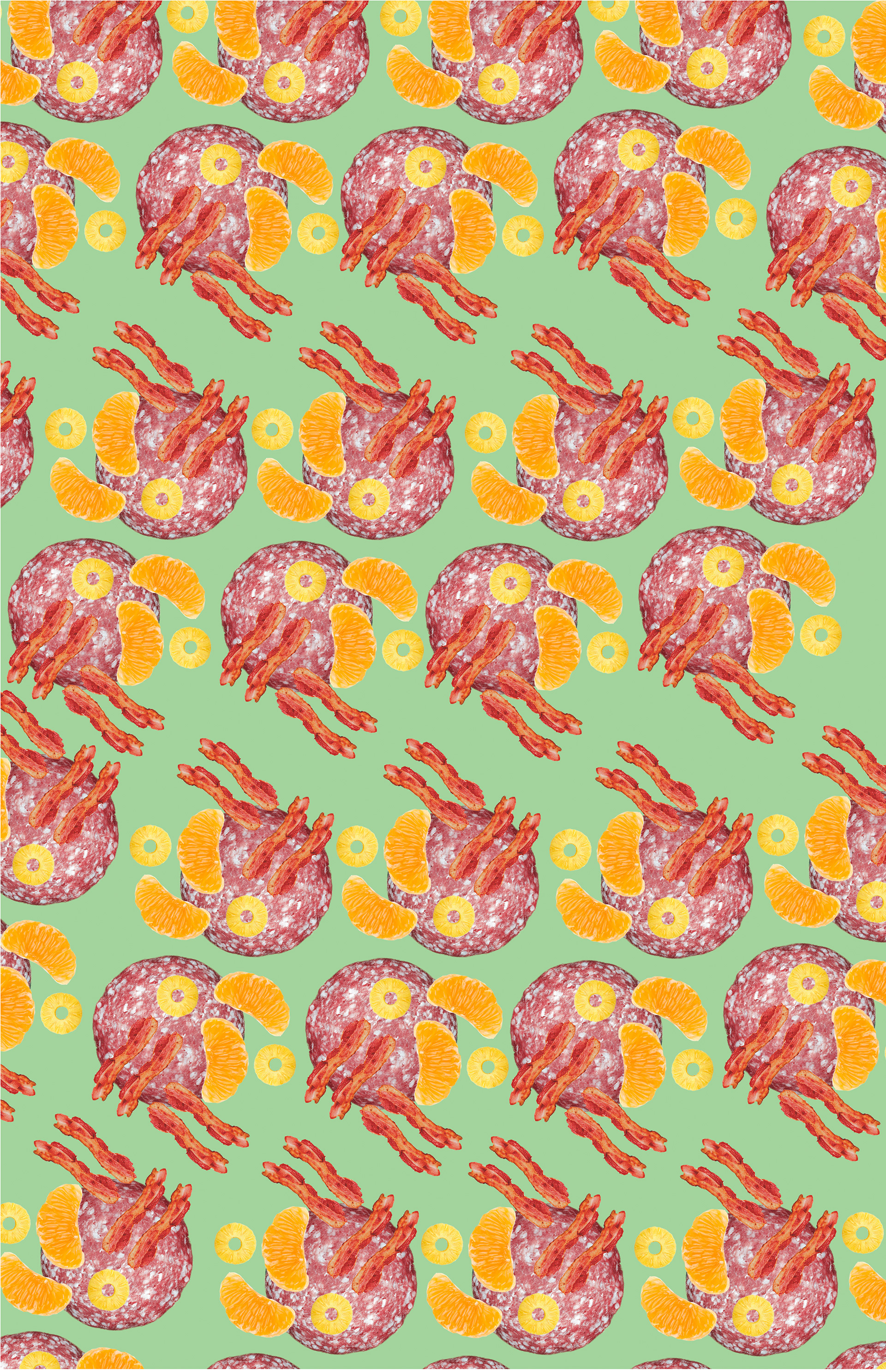 "Food as Shapes, Green", 2019