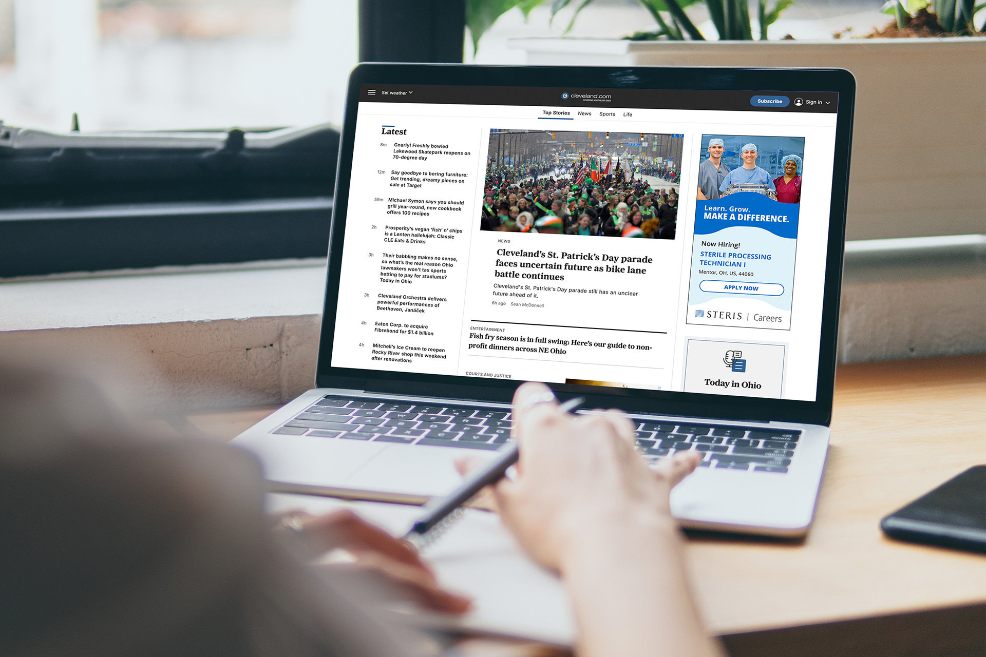 Prospecting banner in situ