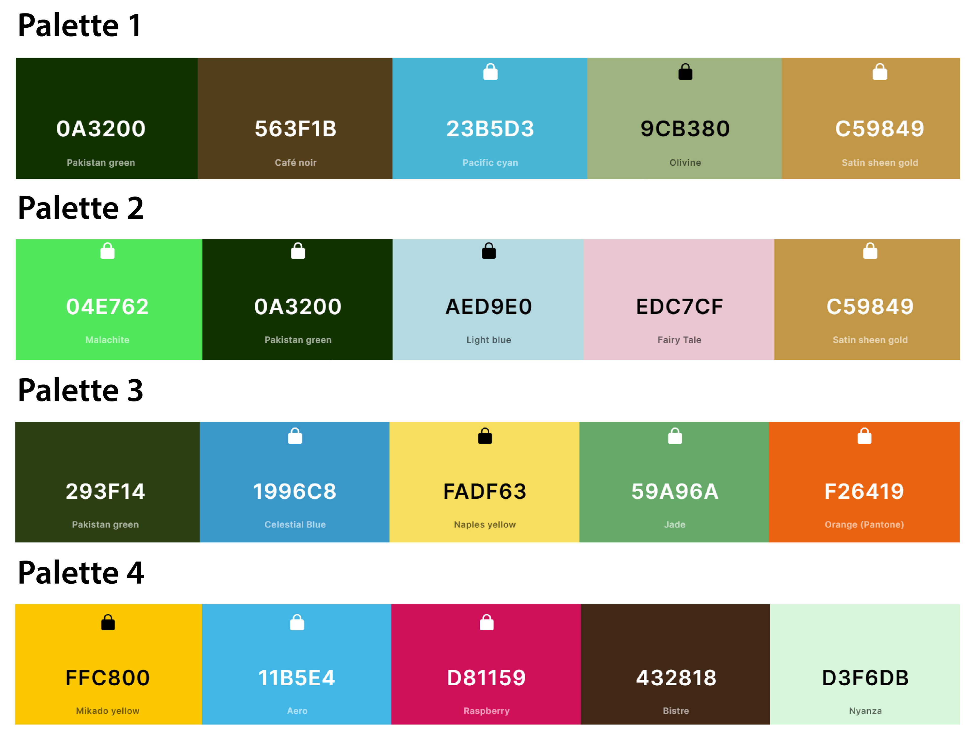 Color Palettes For Lines