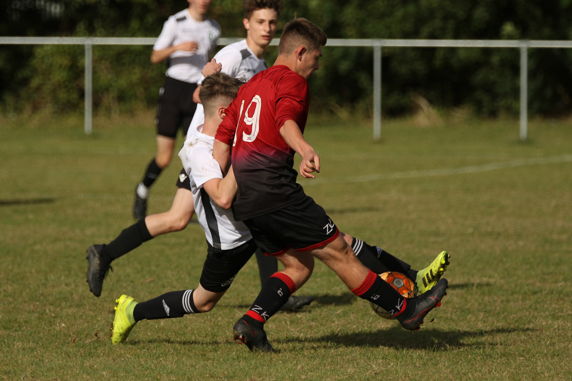 50:50 contest as Cleeve Colts United play Quedgley in Cheltenham Youth League
