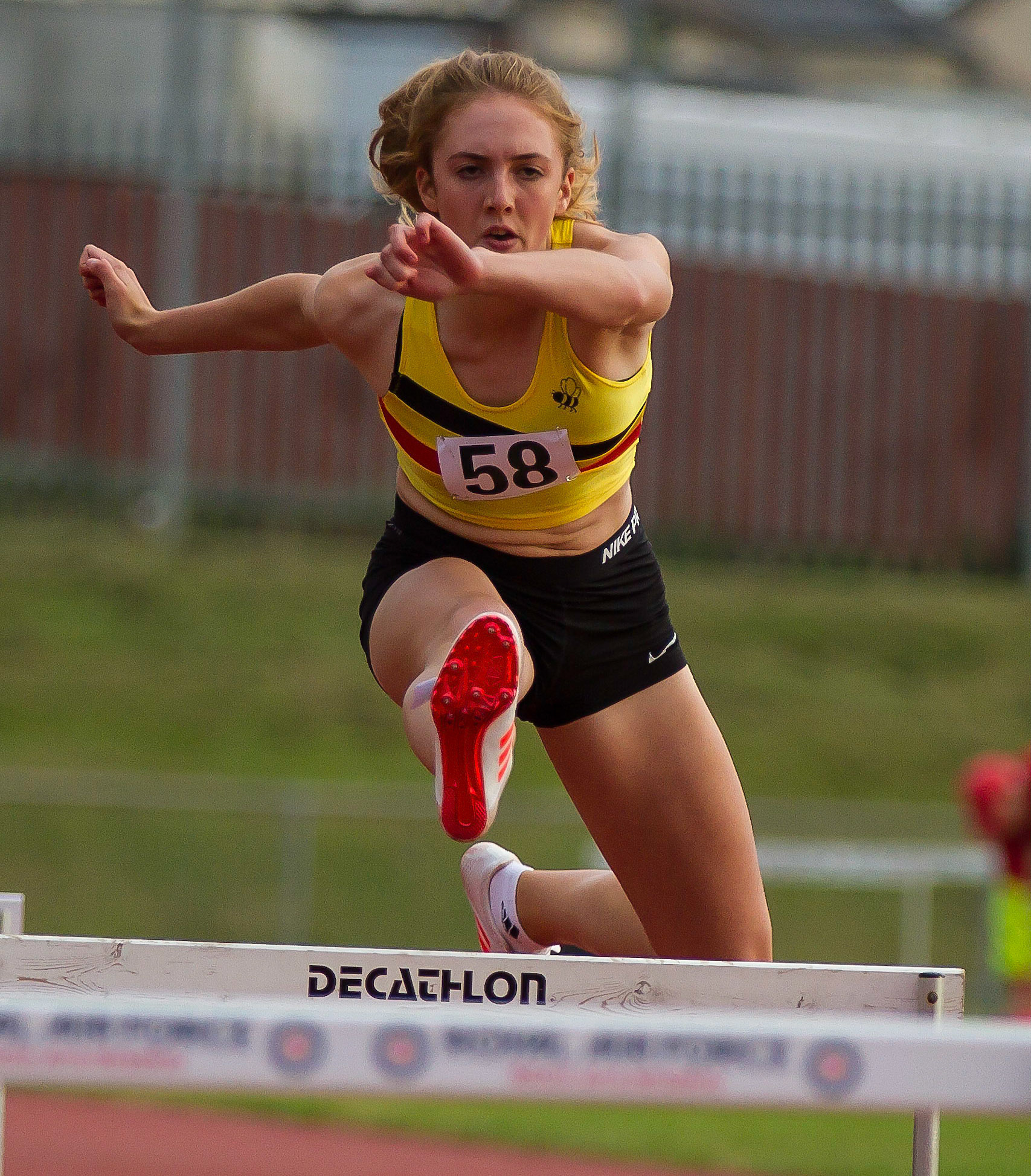 Hurdler concentrates at Cheltenham Athletics meet