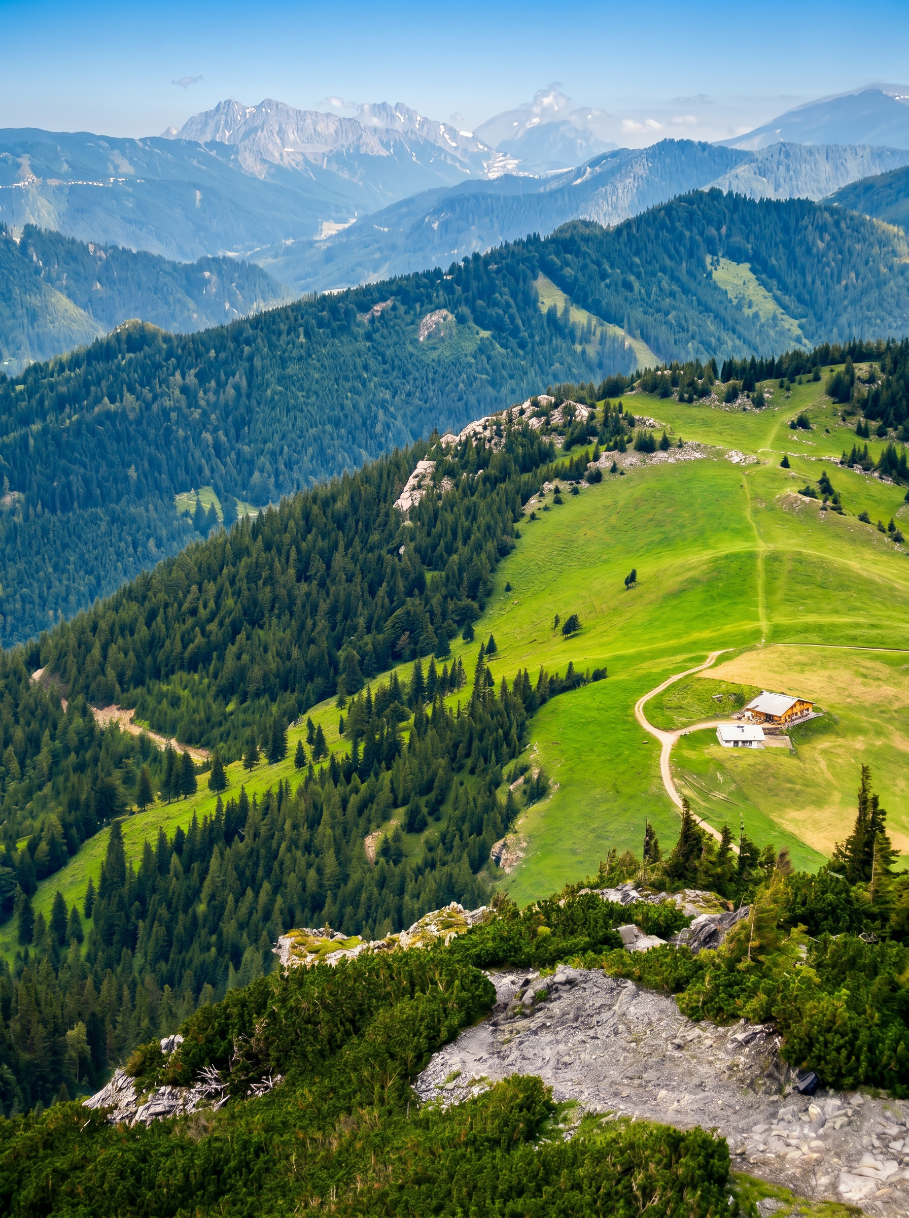Blick vom Fadensteig auf das Almreserlhaus – Puchberg am Schneeberg, Niederösterreich, Austria