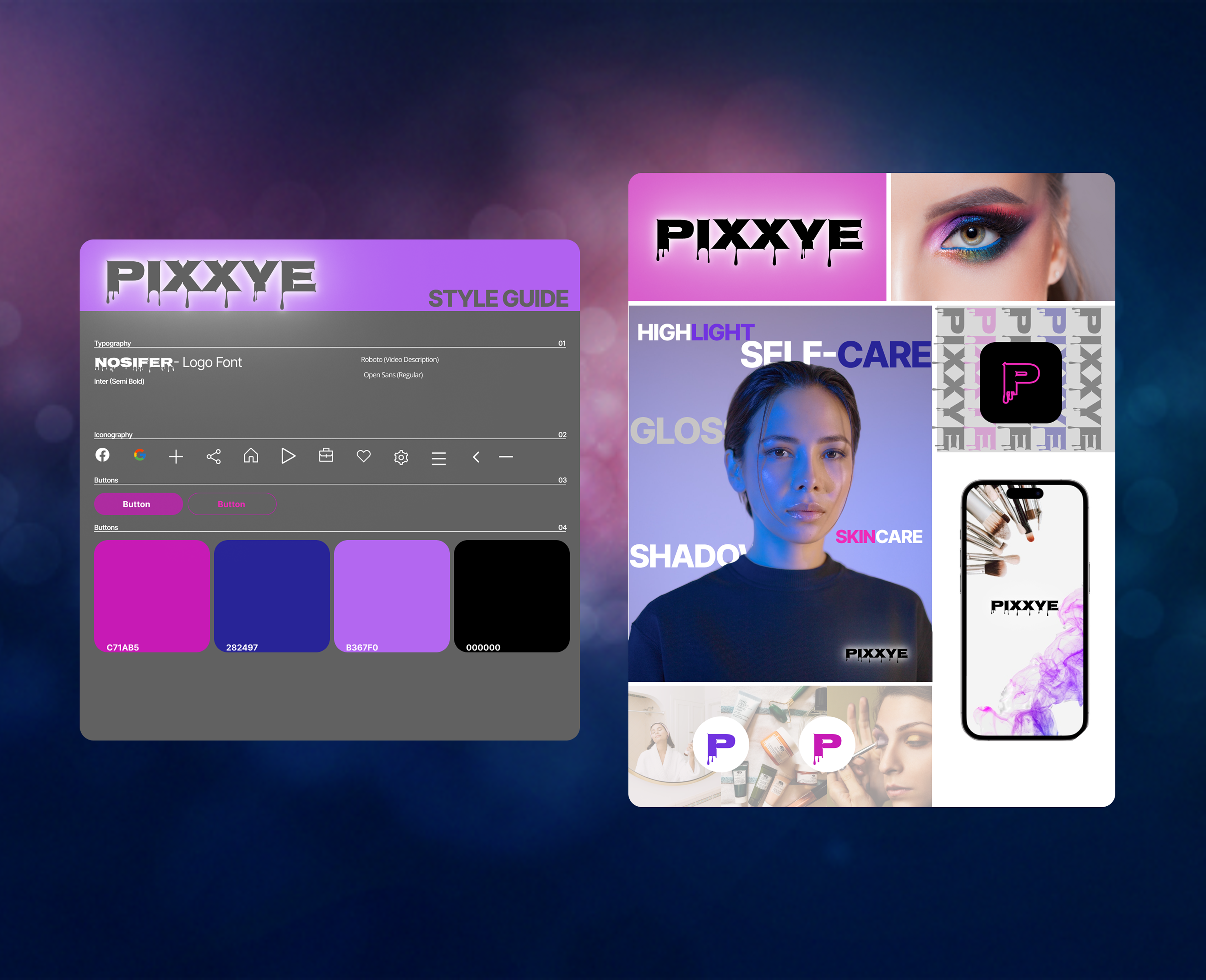 A UX/ UI app marketing design concept