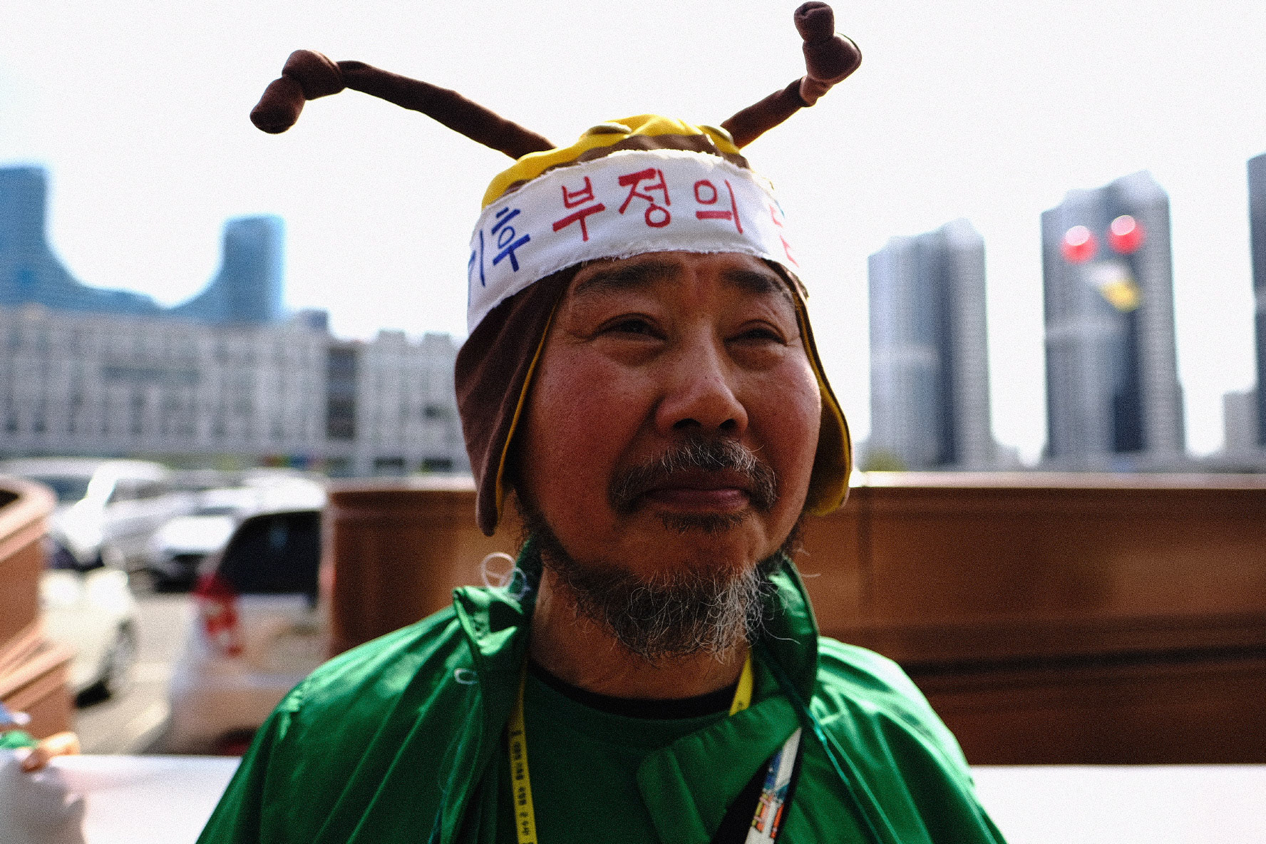 414 Climate Justice protesters march in front of the Sejong Government Complex in Sejong, Republic of Korea, April 14, 2023. Matrix Images/Lee Kitae