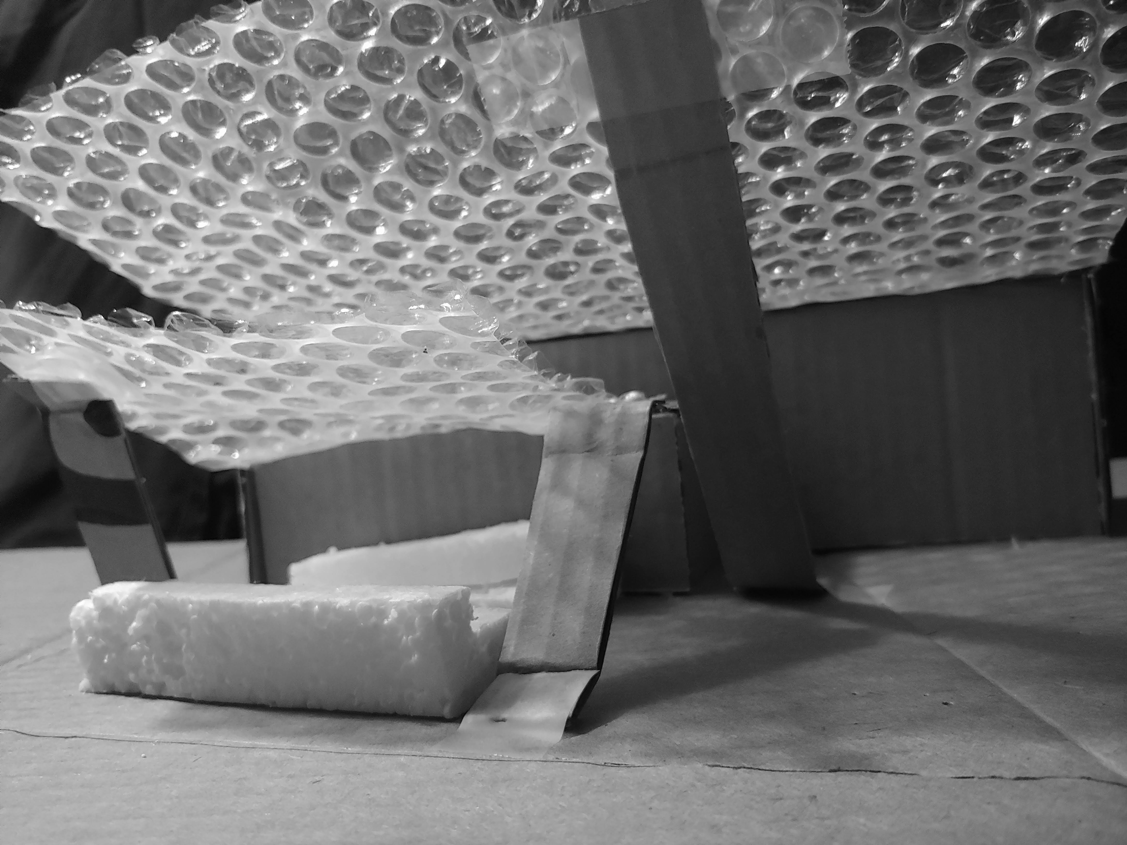 Interior of Iteration 1 - multi-level recreation space with escalators