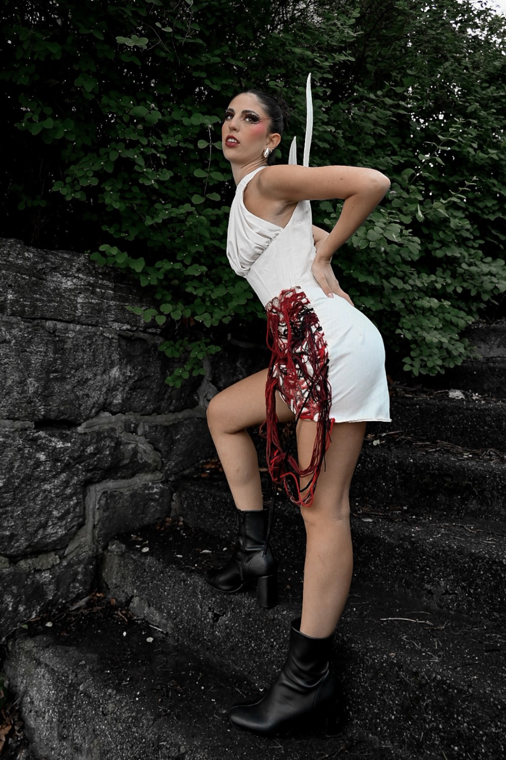 Piece from an upcoming collection titled To The Core, inspired by the people we become when interacting with new people we feel we need to connect with. Model: Jessie Bodner, Photographer: Nick Rader, Hair: Kendall Brumley, Makeup: Dustin Kirby
