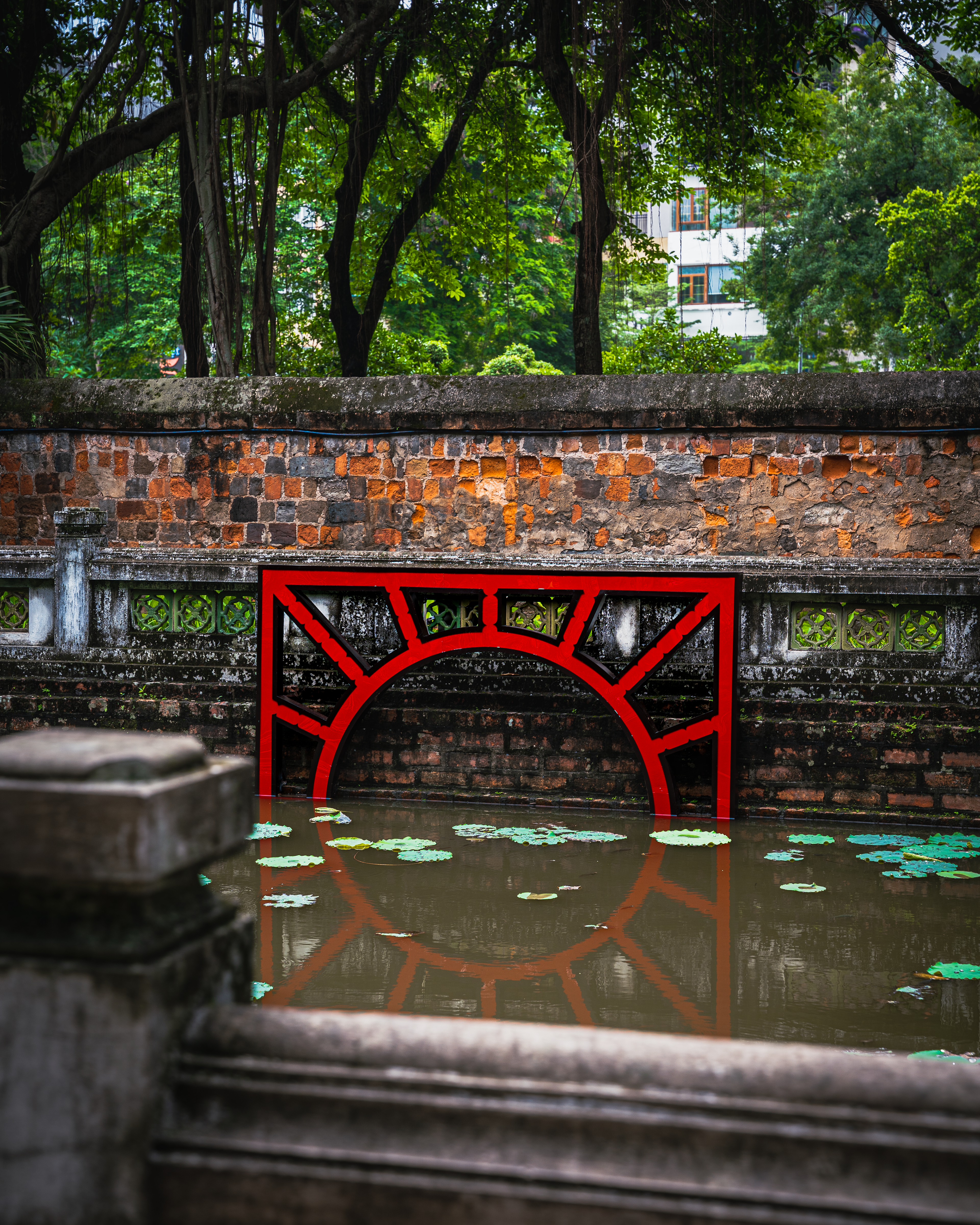 One of the 2 ponds that span across the Temple of Literature.