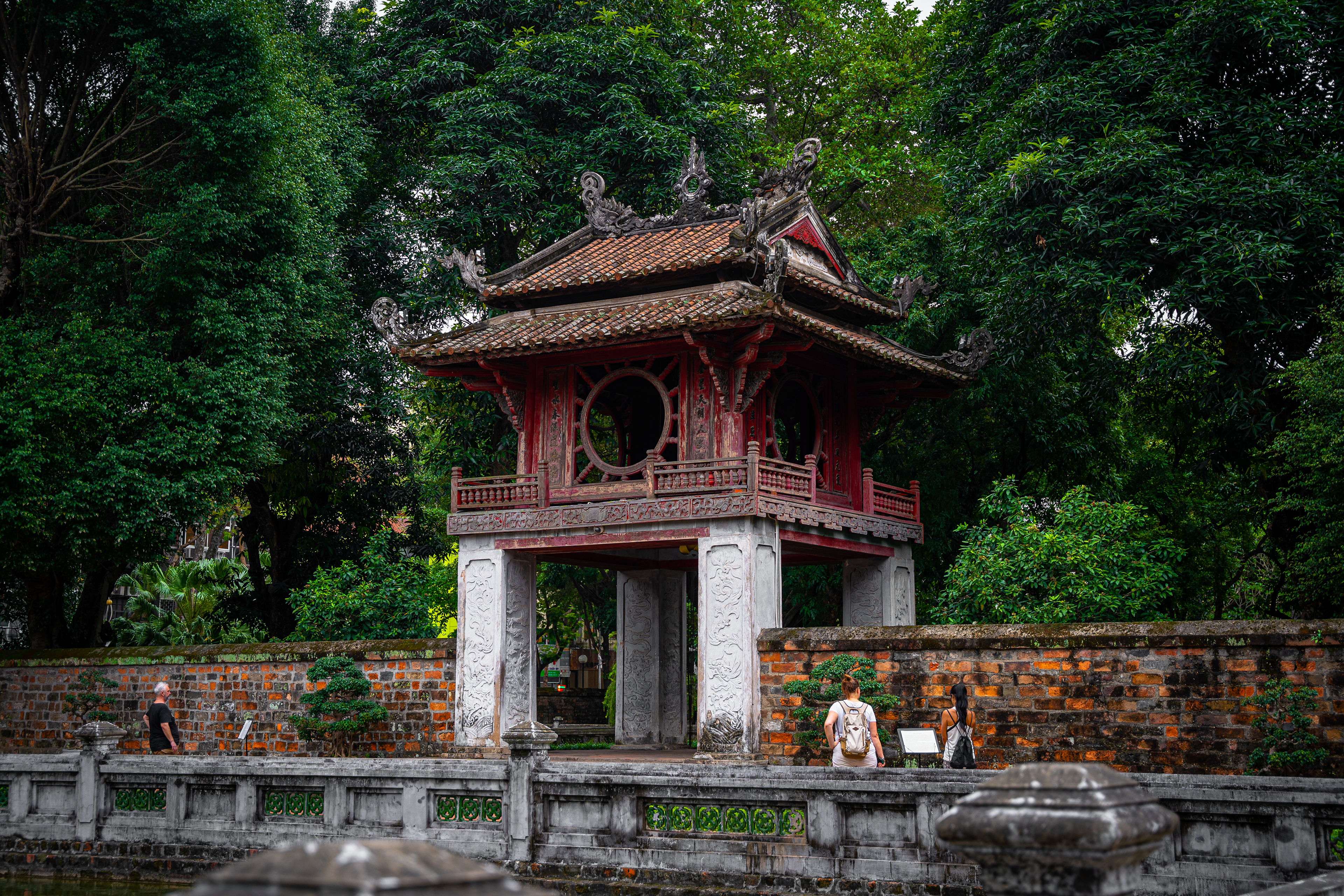 "The Temple of Literature", created in 1070, a place where Ancient Chinese was taught.