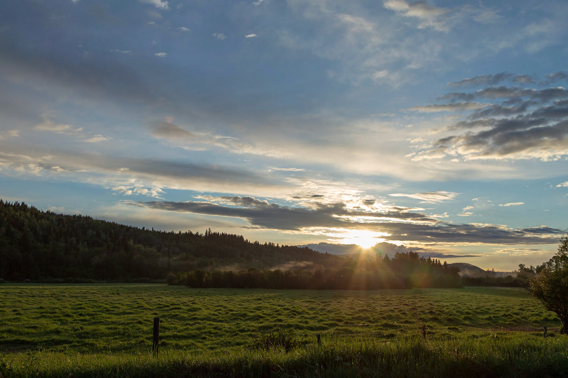 Sunset at Big Lake, B.C.