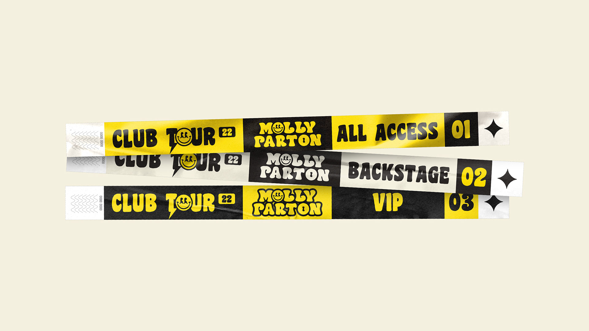 Molly Parton Acid Smiley Early Rave DJ Brand Identity Design by Freelance Designer Jeffrey Dirkse
