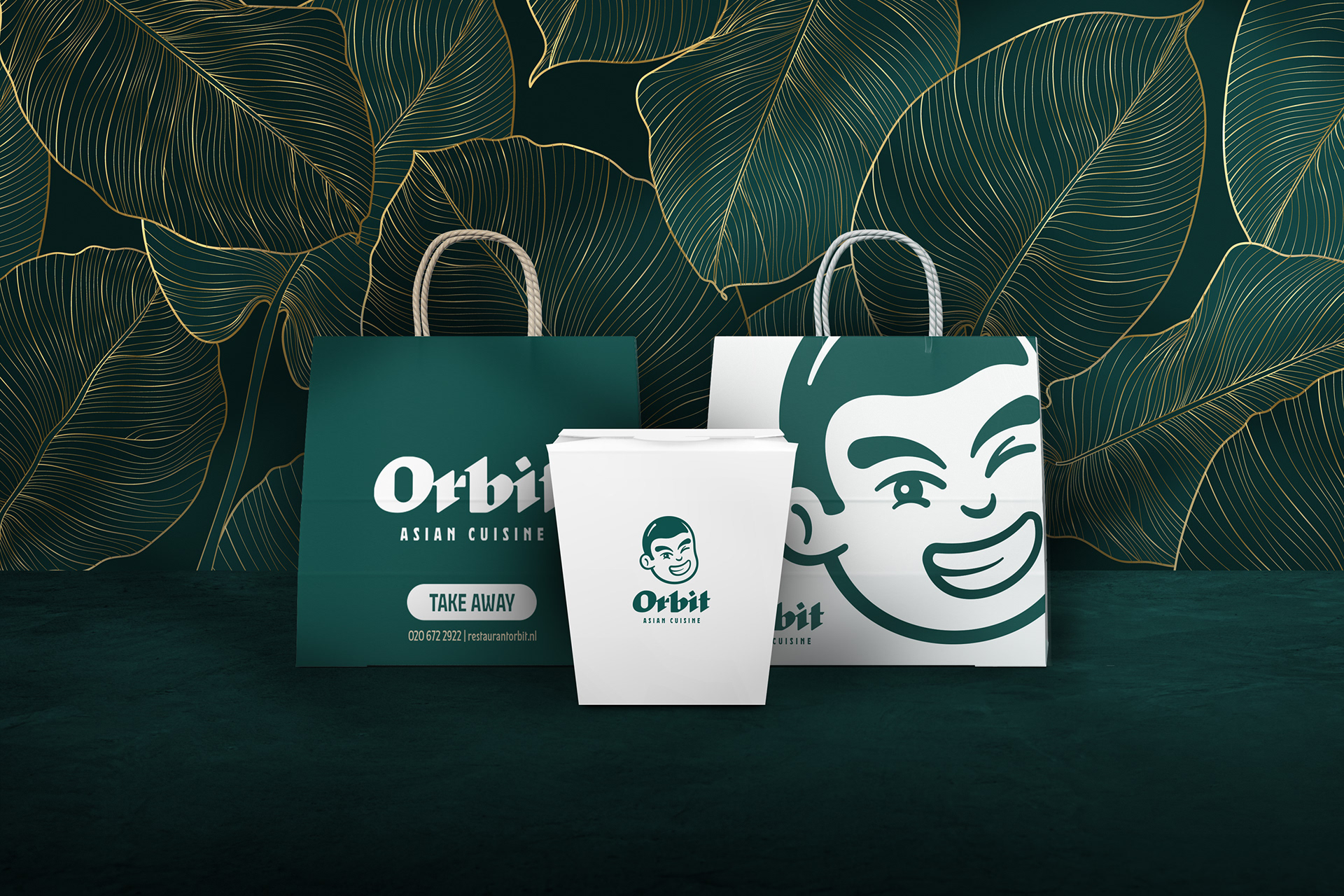 Orbit - Asian Cuisine Restaurant Noodles Sushi Rice Amsterdam Design by Freelance Designer Jeffrey Dirkse
