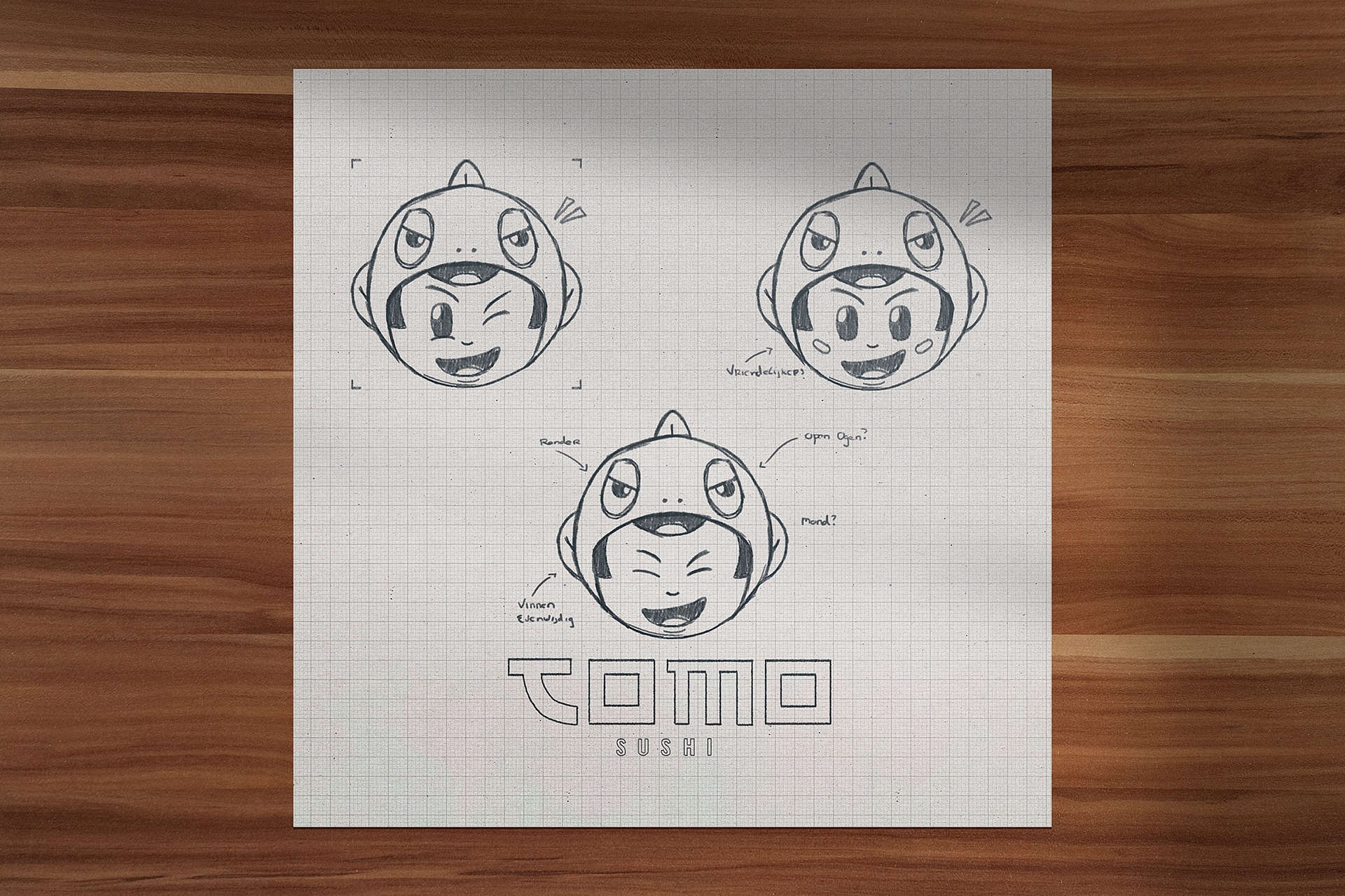 Tomo Sushi Amsterdam Restaurant Logo Brand Identity Design by Jeffrey Dirkse