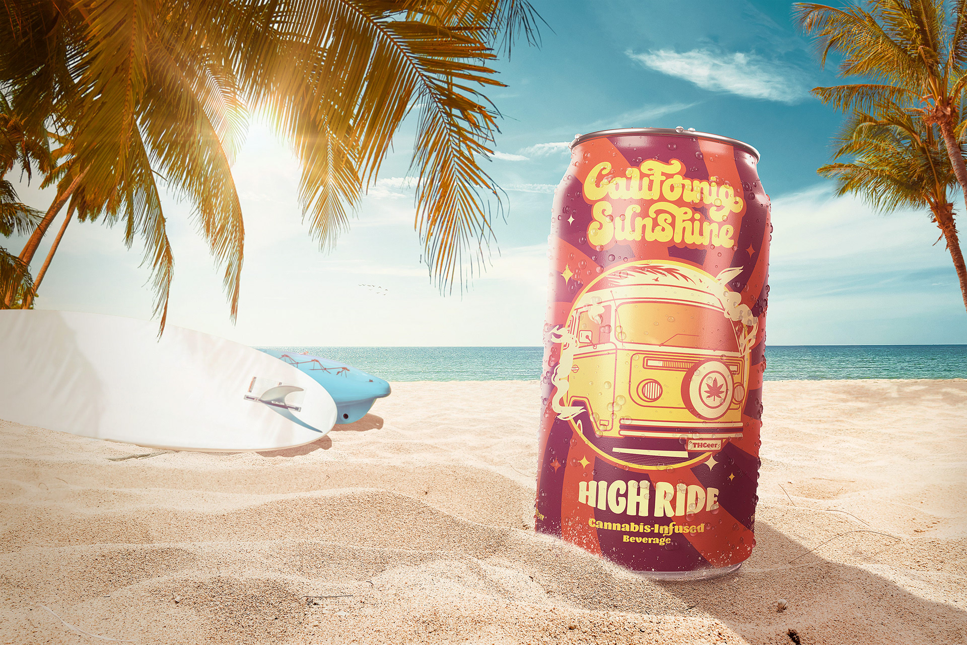 California THC Marijuana Beer Beverage Brewery Graphic Design Brand Identity by Jeffrey Dirkse