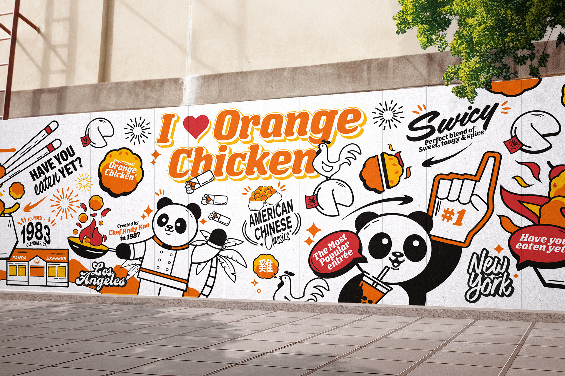 Panda Express - Orange Chicken Day Illustrations by Jeffrey Dirkse