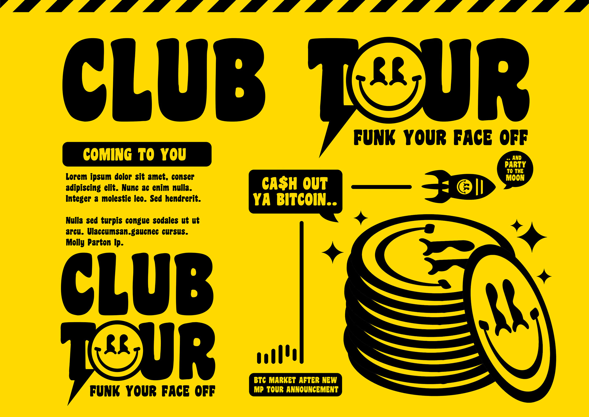 Molly Parton Acid Smiley Early Rave DJ Brand Identity Design by Freelance Designer Jeffrey Dirkse