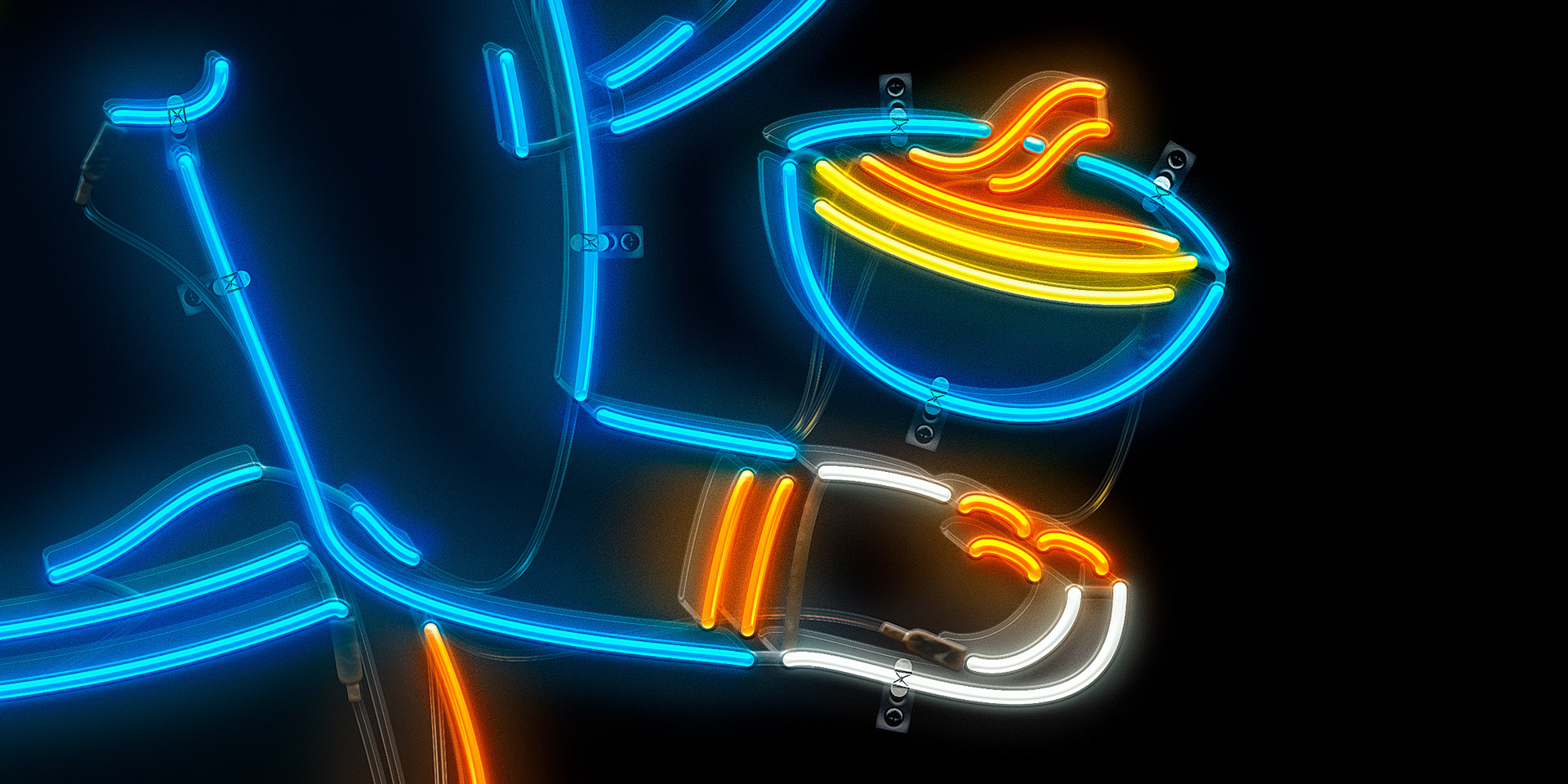 Japanese Sushi Cat Anime Manga Neon Design by Freelance Designer Jeffrey Dirkse