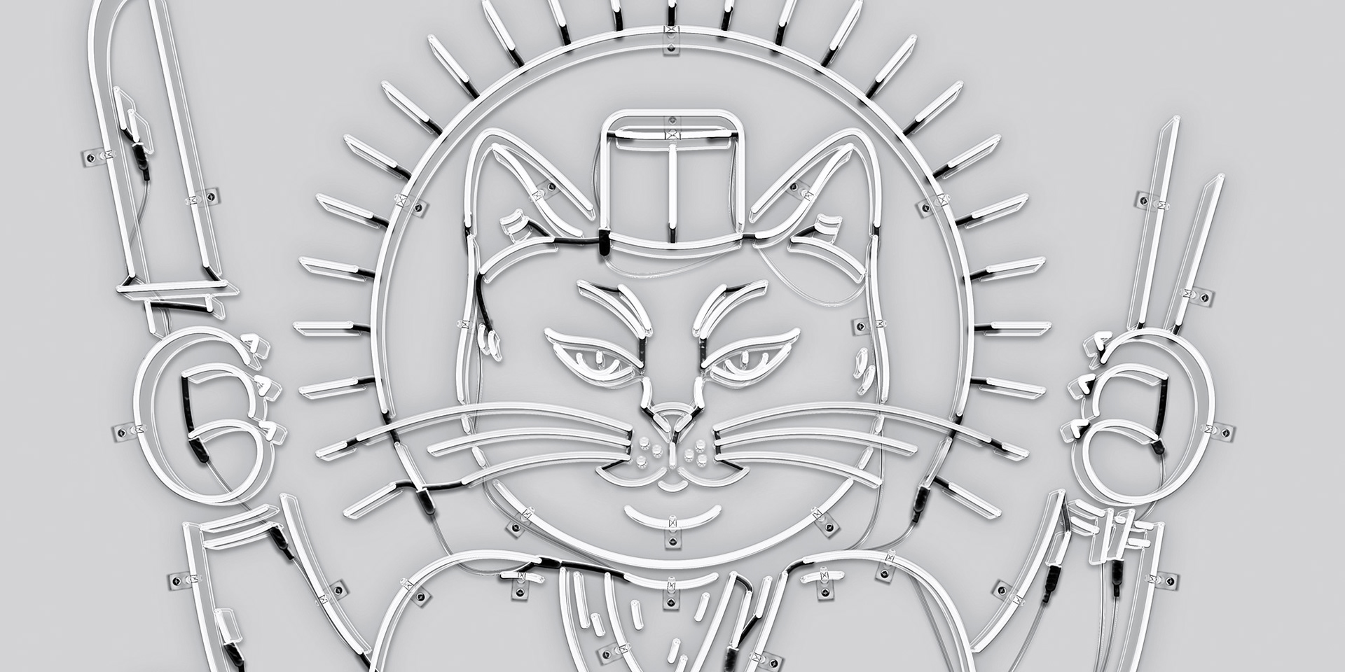 Japanese Sushi Cat Anime Manga Neon Design by Freelance Designer Jeffrey Dirkse