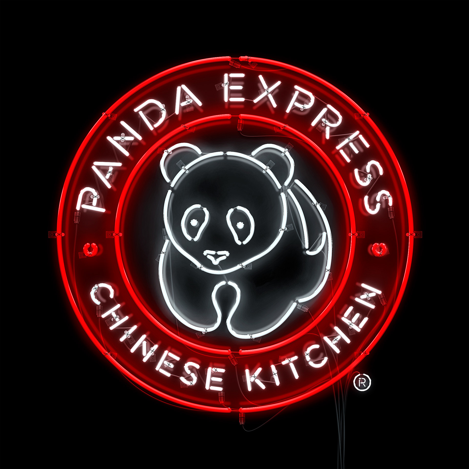 Panda Express Neon Sign Artwork Key Visual Illustration by Jeffrey Dirkse