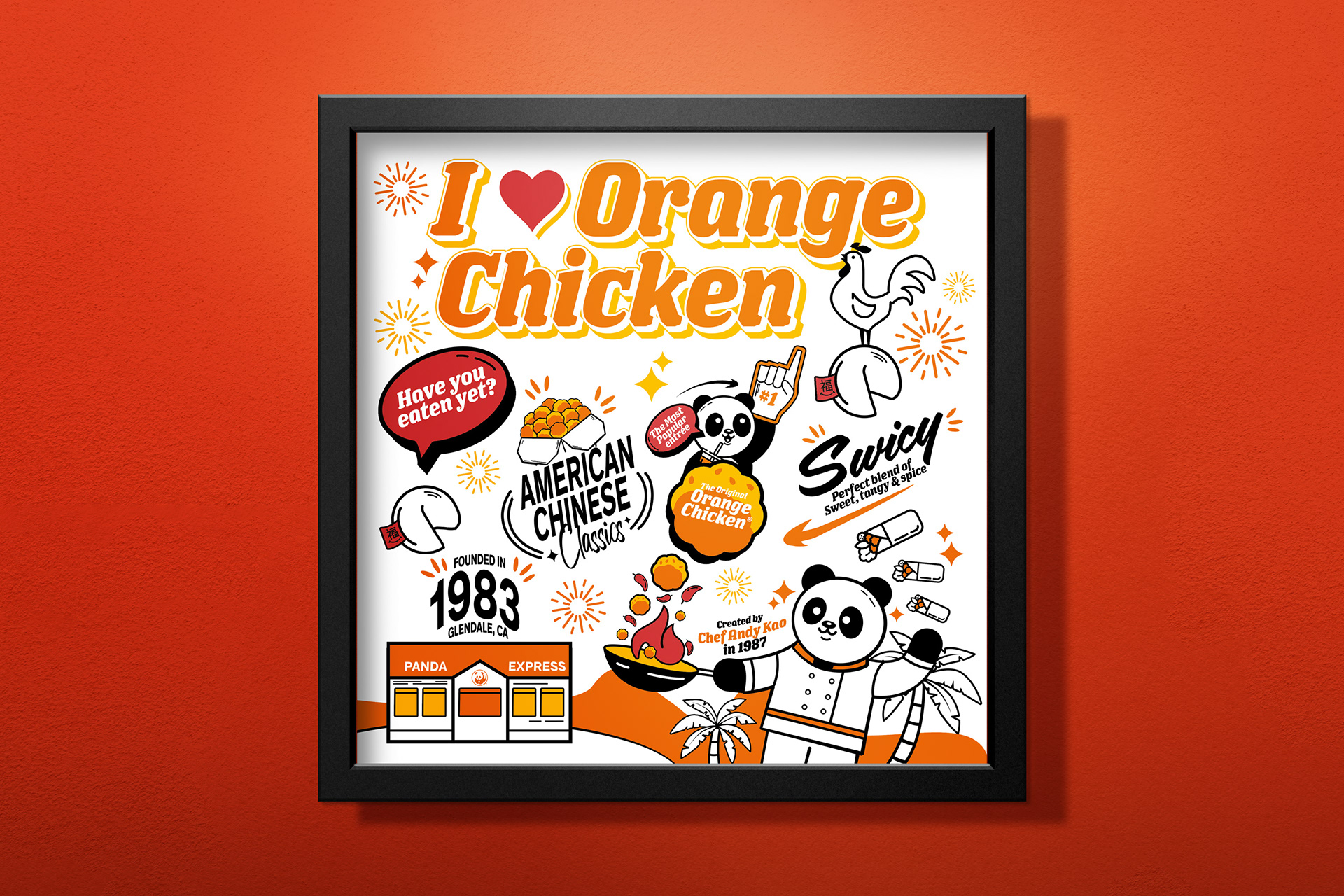 Panda Express - Orange Chicken Day Illustrations by Jeffrey Dirkse