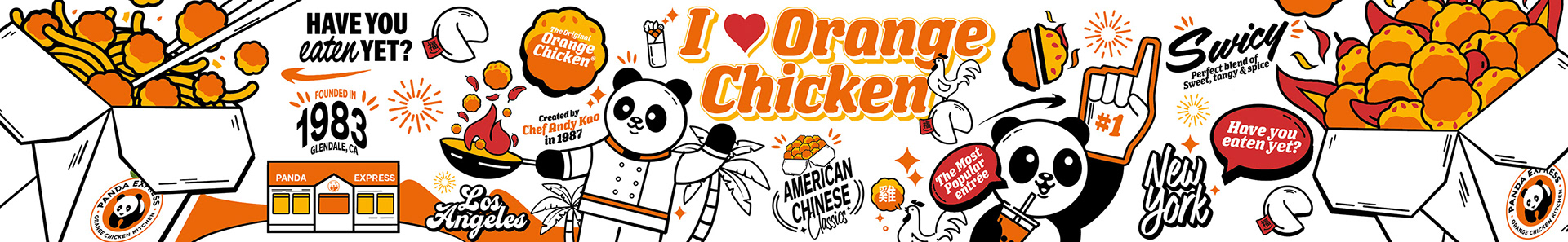 Panda Express - Orange Chicken Day Illustrations by Jeffrey Dirkse