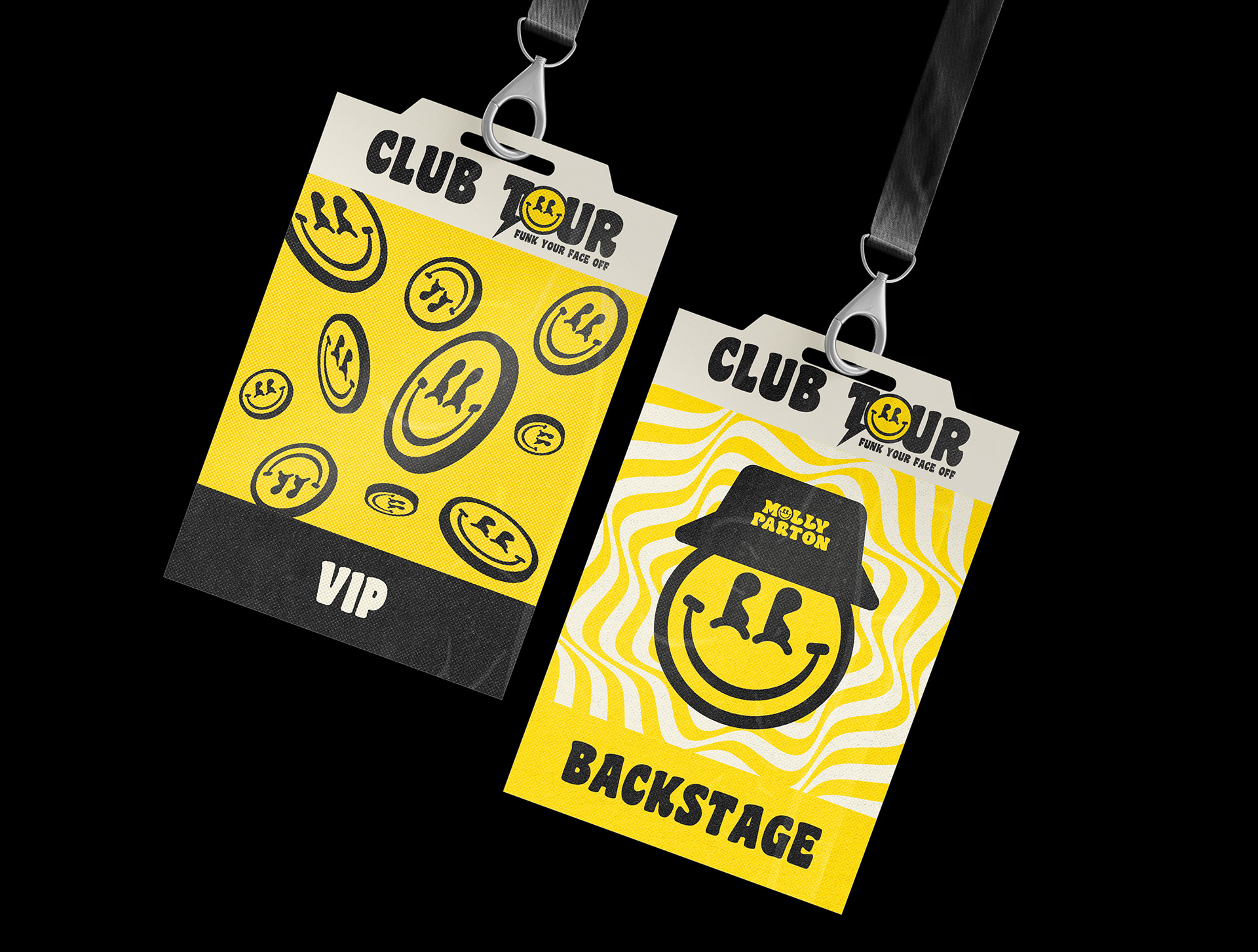 Molly Parton Acid Smiley Early Rave DJ Brand Identity Design by Freelance Designer Jeffrey Dirkse