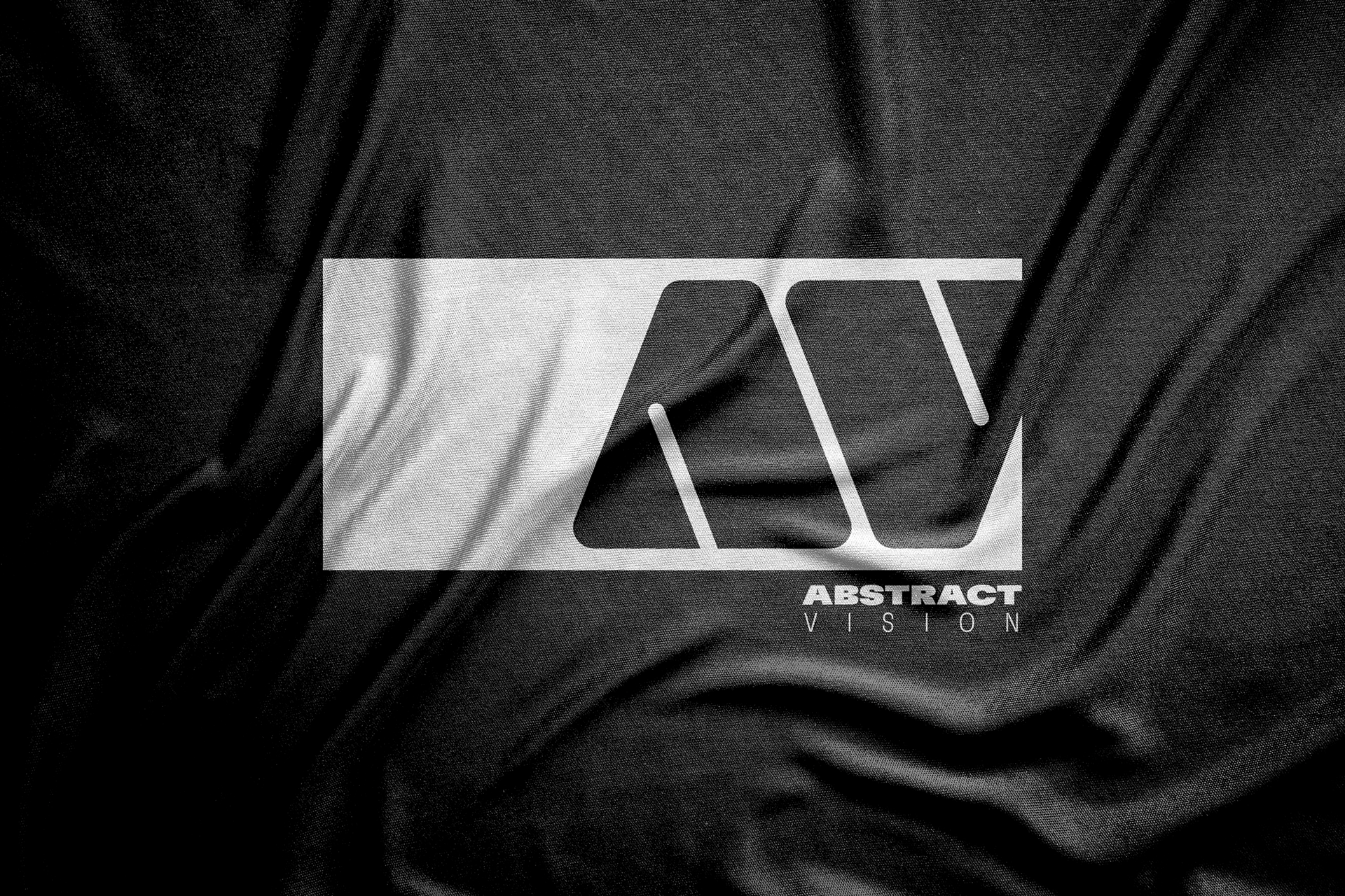 Logomark and logotype on inside shirt