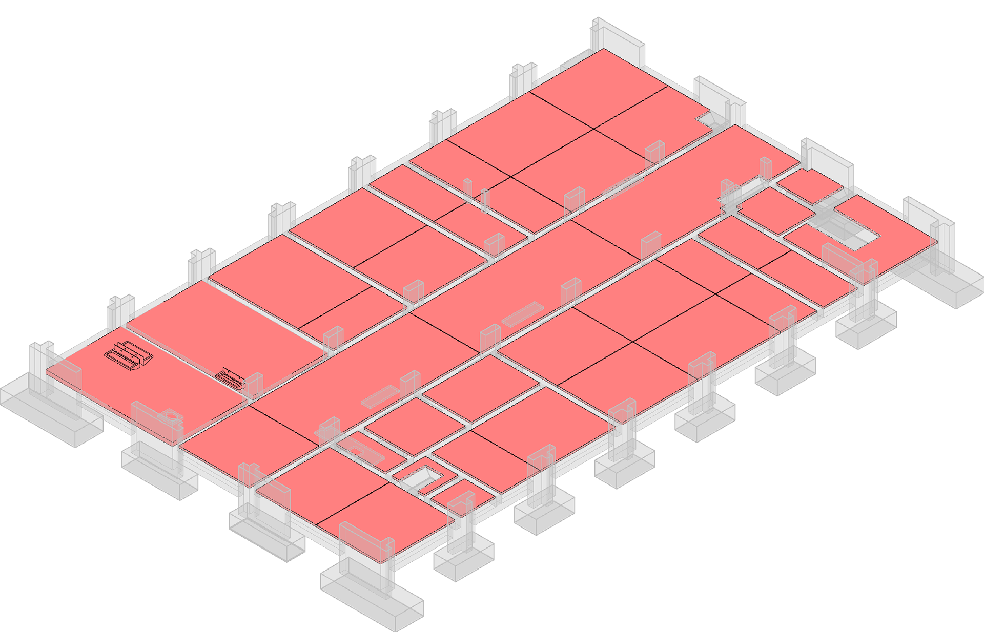 Falso Piso y Mobiliario de Concreto