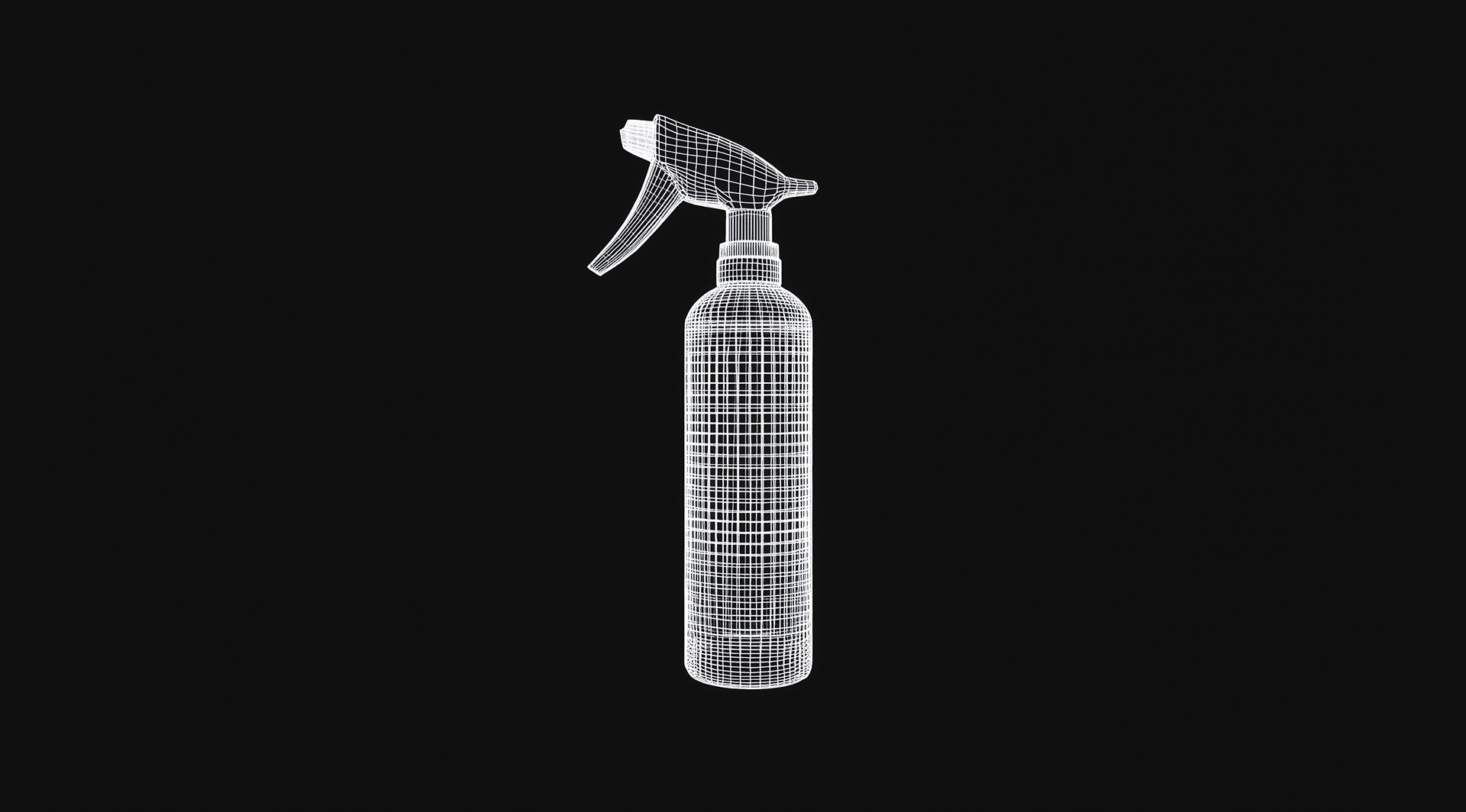 Bottle Concept Wireframe Render