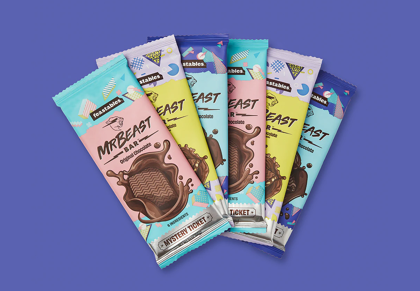 Mr Beast Feastables Chocolate Bars, Food & Drinks, Packaged