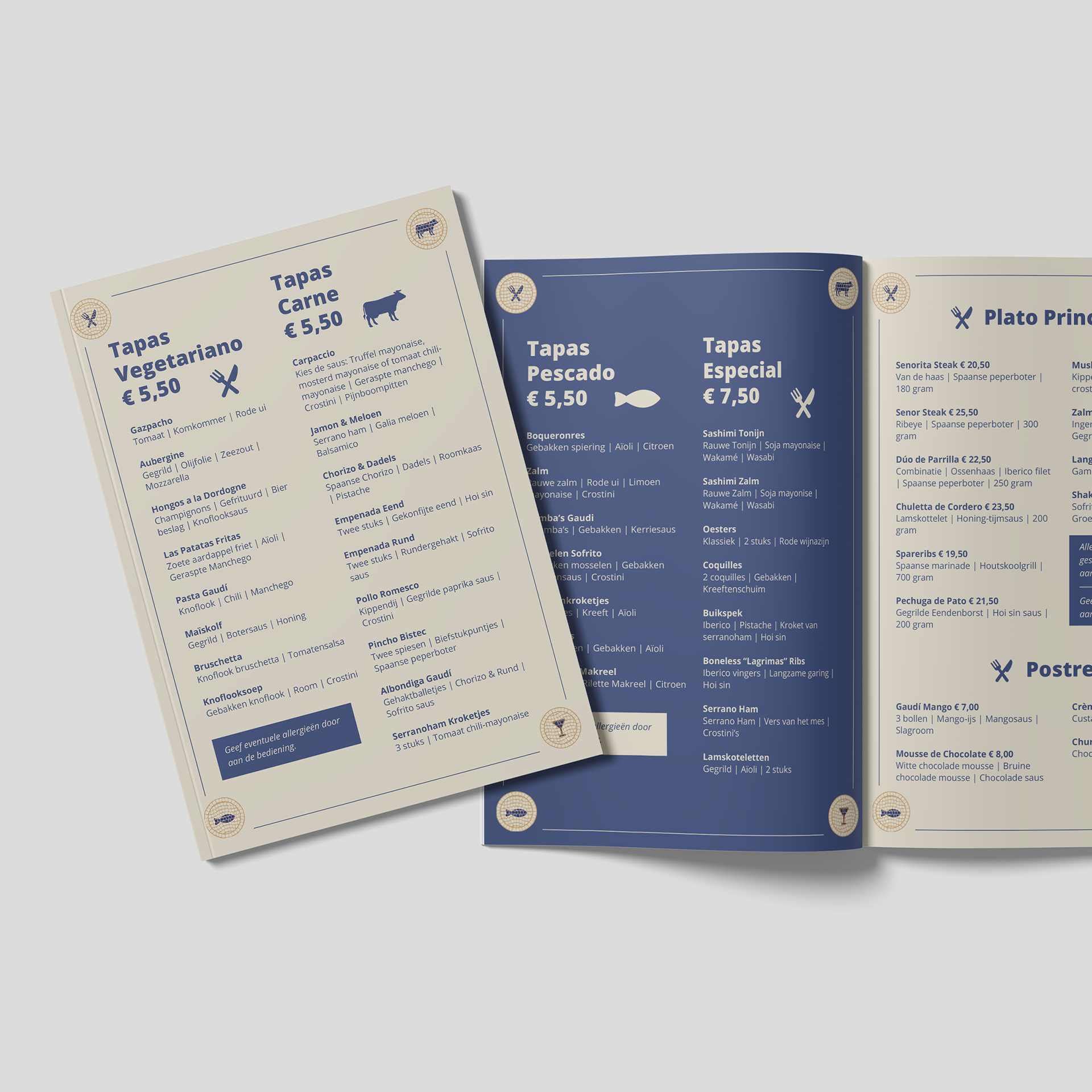 A4 menu