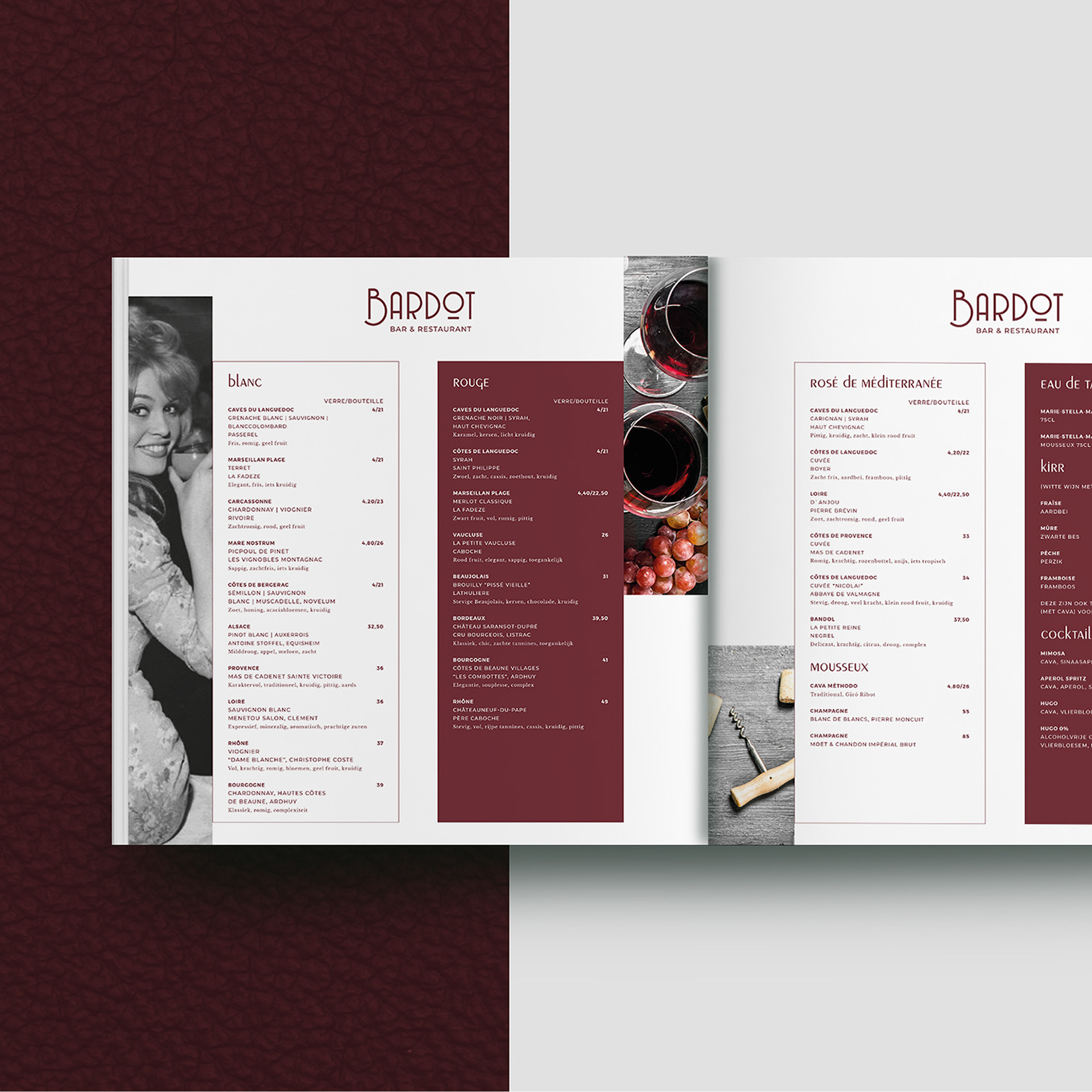 Wine menu