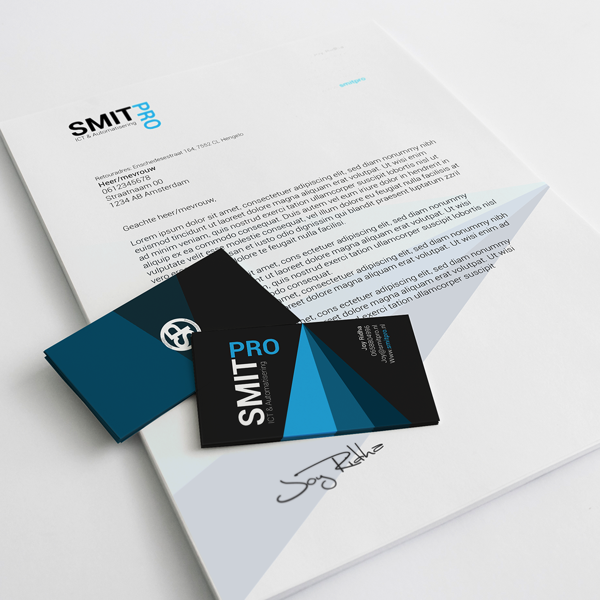 Letter and businesscard