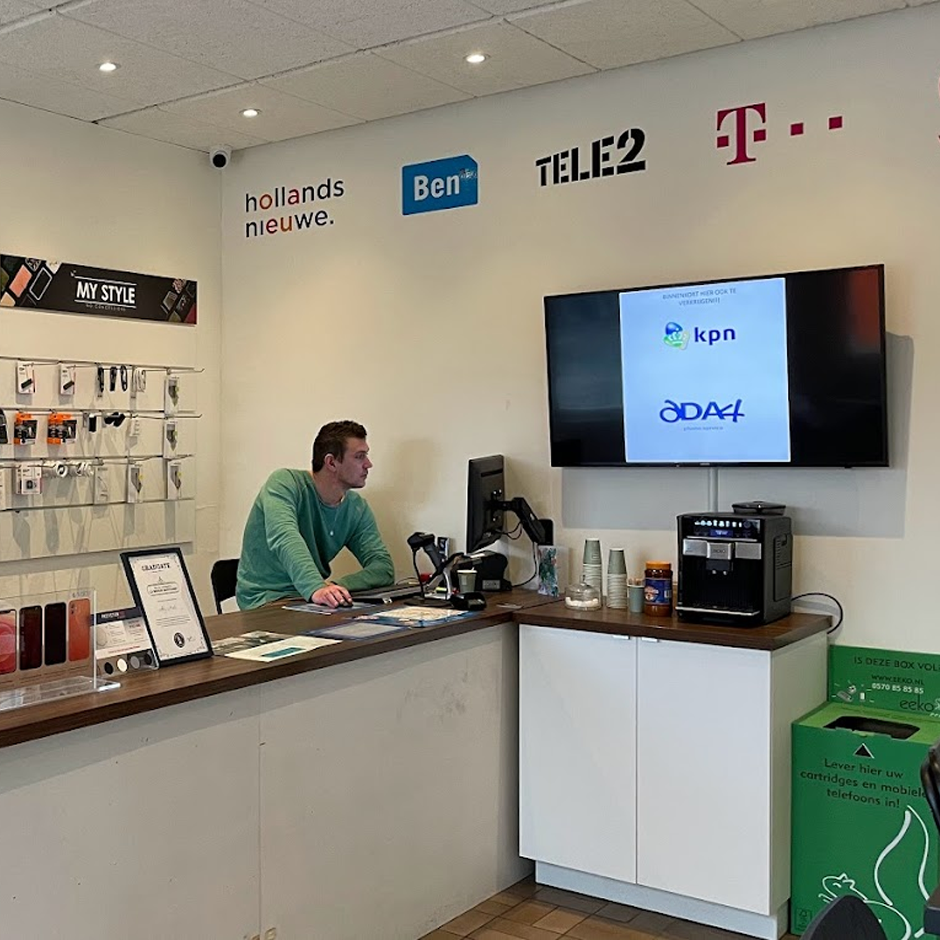Inside store
