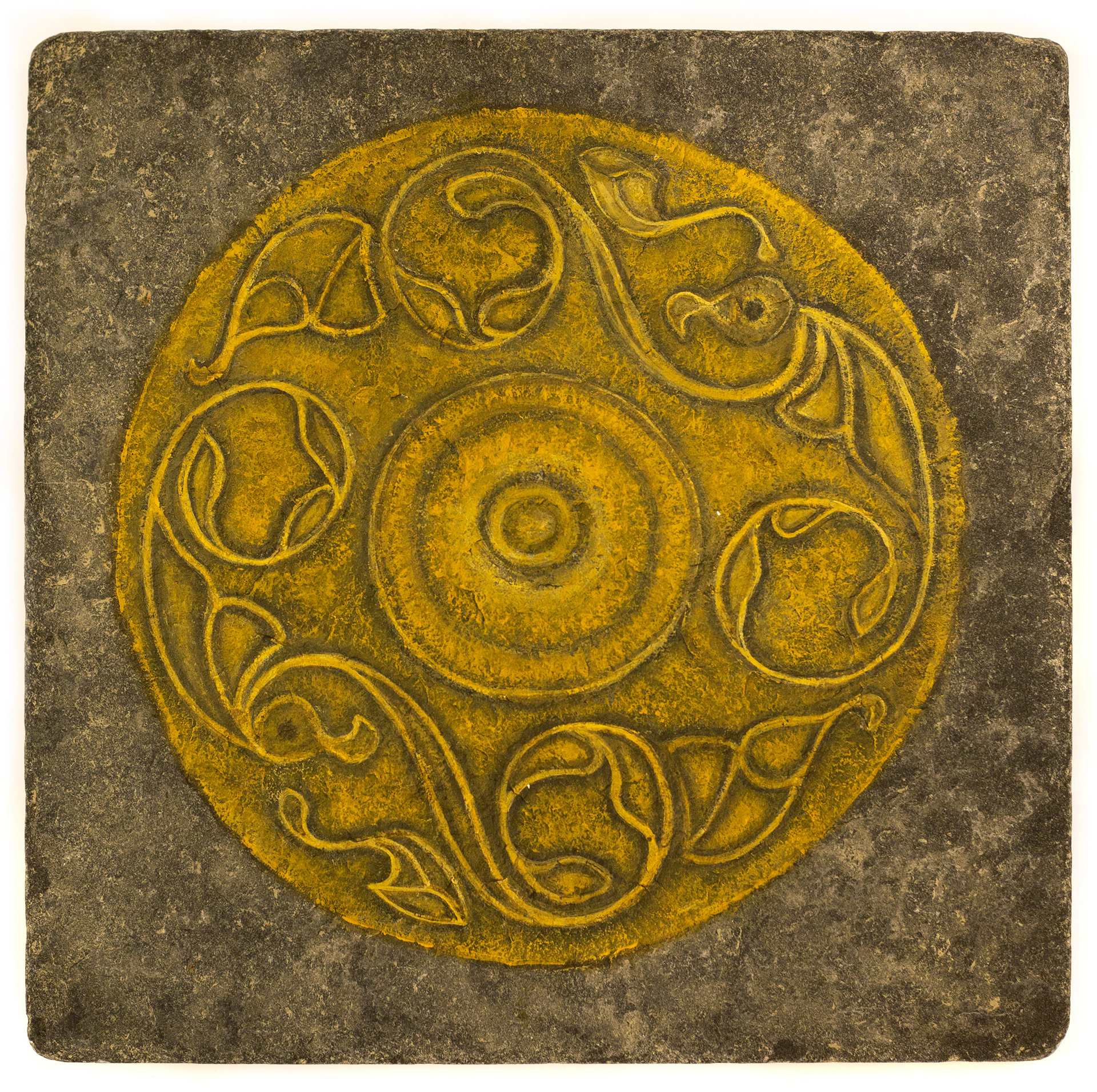 Acrylic on Basalt Stone 25*25 Cm