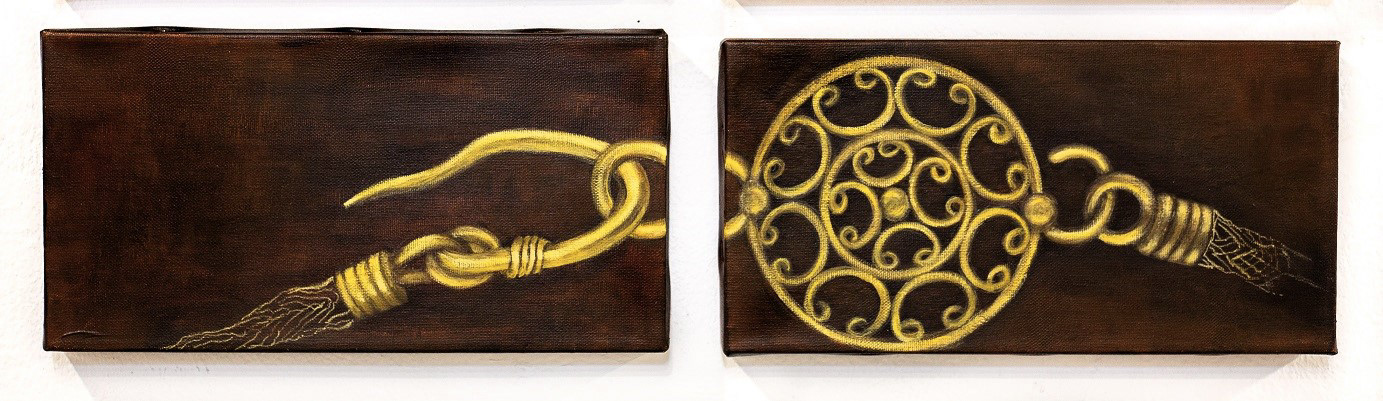 Acrylic on Canvas 30*15 cm (2 Pieces)