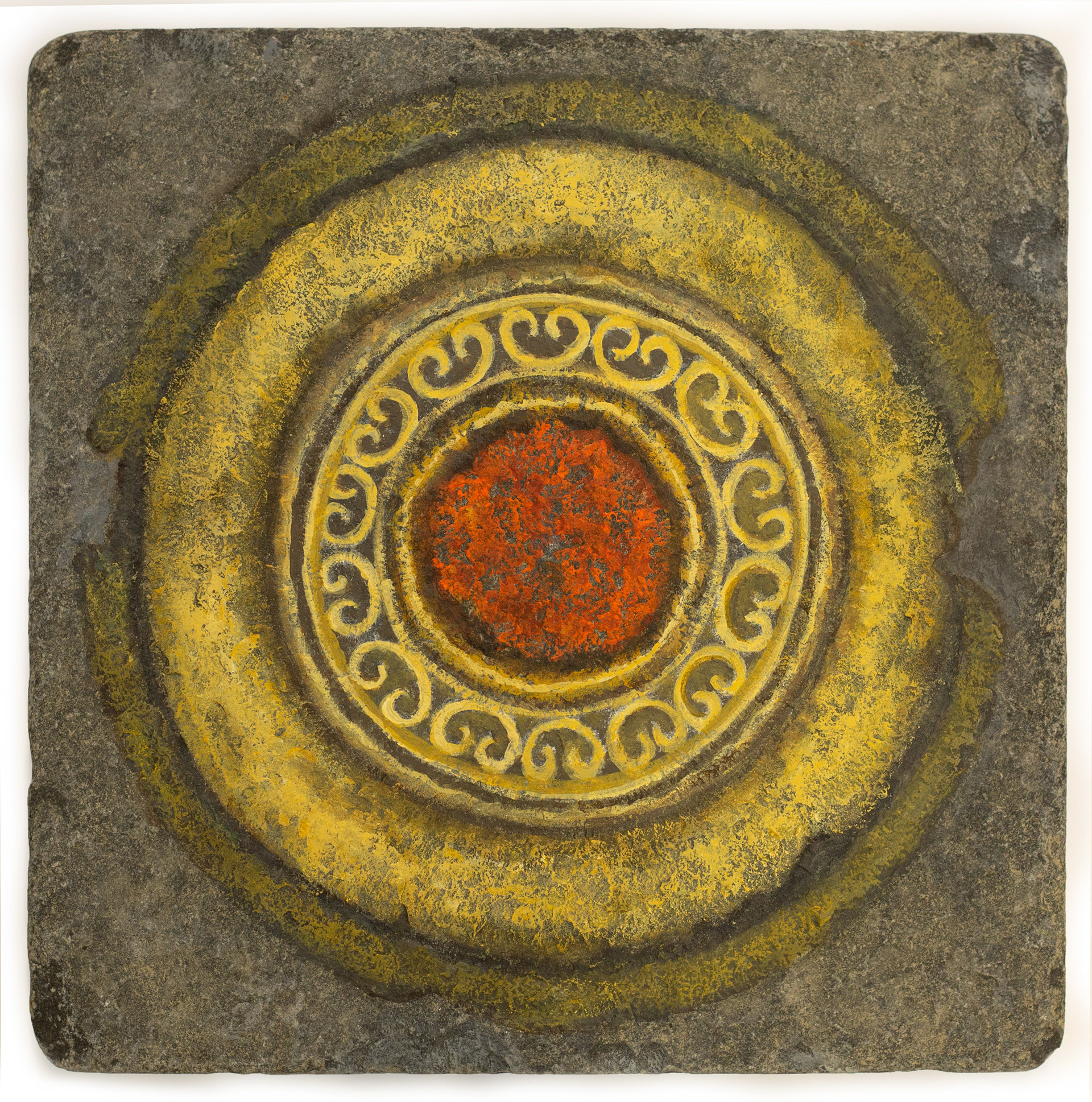 Acrylic on Basalt Stone 25*25 Cm