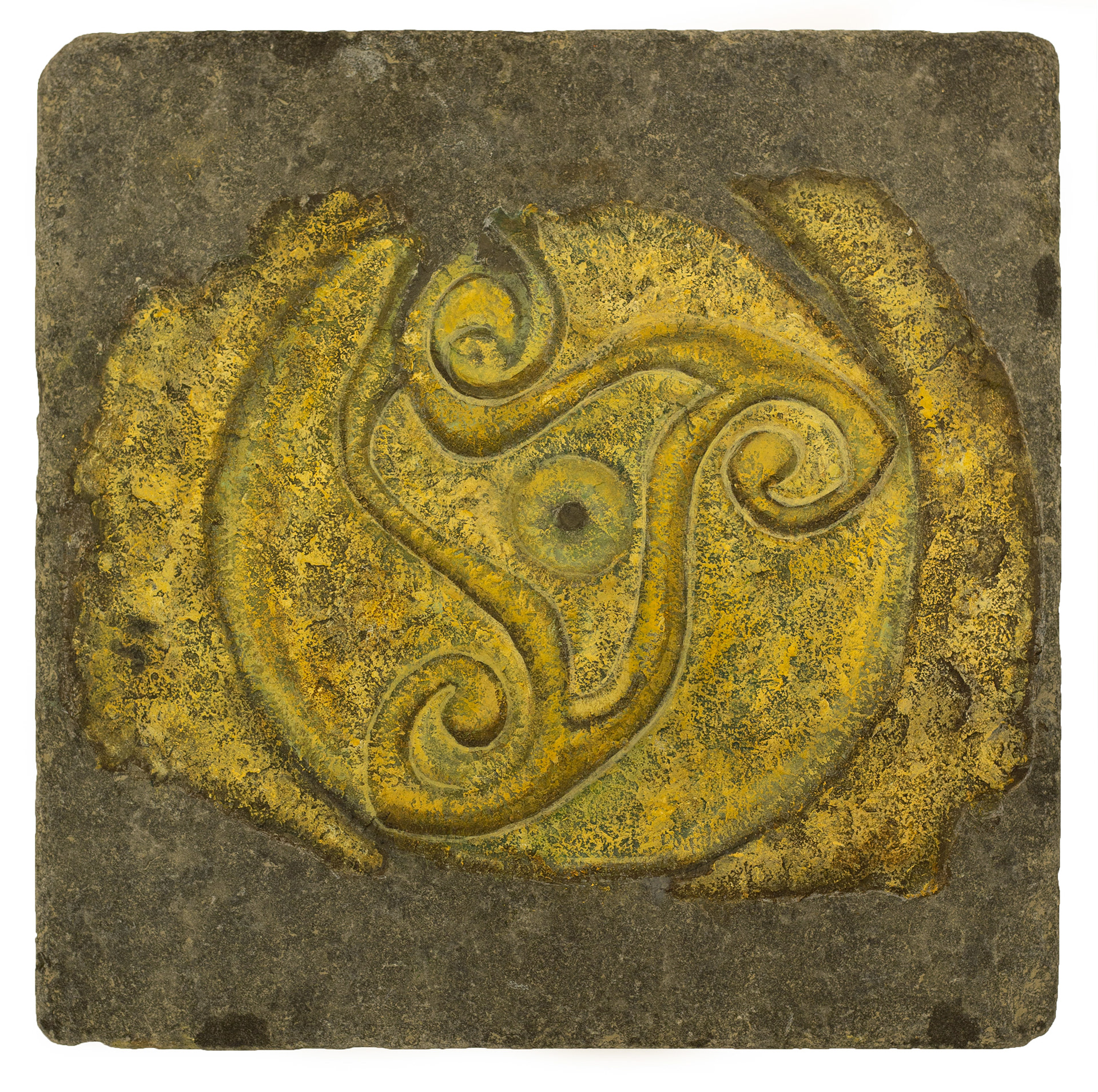 Acrylic on Basalt Stone 25*25 Cm