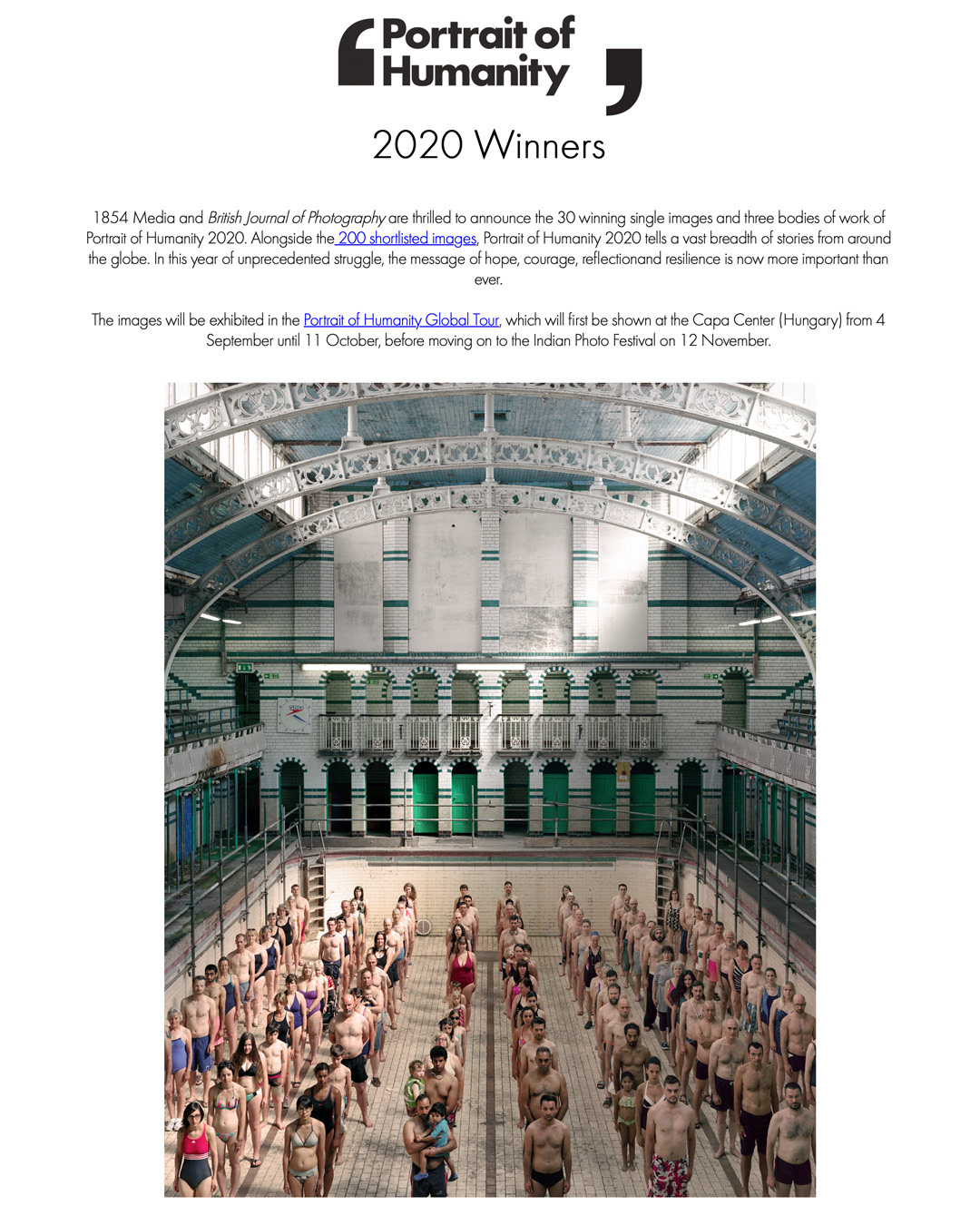 AWARD 13.08.2020 Winner of Portrait of Humanity. It was quite unexpected, but I'm absolutely hounored to be among the winners of Portrait of Humanity this year. Congratulations to all the winners and I must say I'm in a very good company with all those powerful portraits! Thank you The British Journal of Photography.