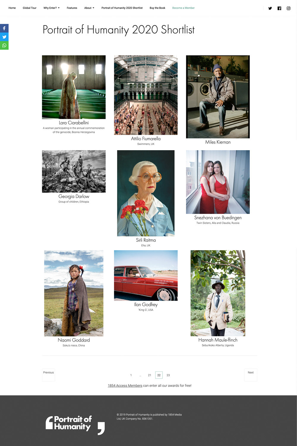 AWARD 03.06.2020  I'm so excited to announce that the photo of The 100 Swimmers that I did to support Moseley road Baths made the cut in the final selection of Portrait of Humanity. A British Journal of Photography and Magnum photos initiative, 200 images from around the World will be exhibited in the Space by Sent Into Space and transmitted through the universe in binary code. Images will be also featured in the Portrait of Humanity book, Vol.2, published by Hoxton Mini Press. 