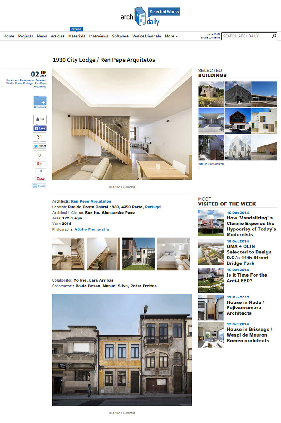 ARCHDAILY "SELECTED WORKS" 02.09.2014